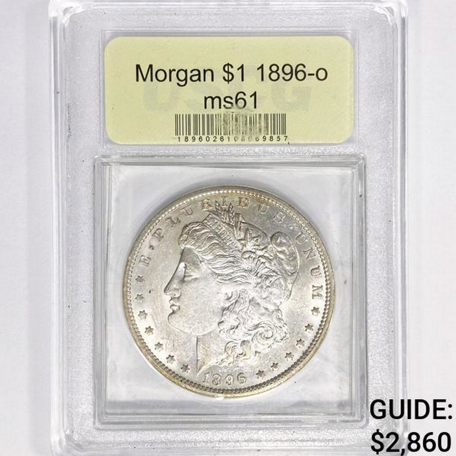 1896-O Morgan Silver Dollar USCG MS61 (1 of 2)