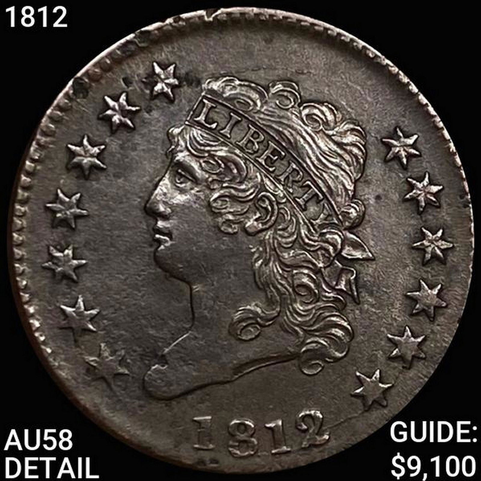 1812 Classic Head Large Cent CHOICE AU DETAIL (1 of 2)