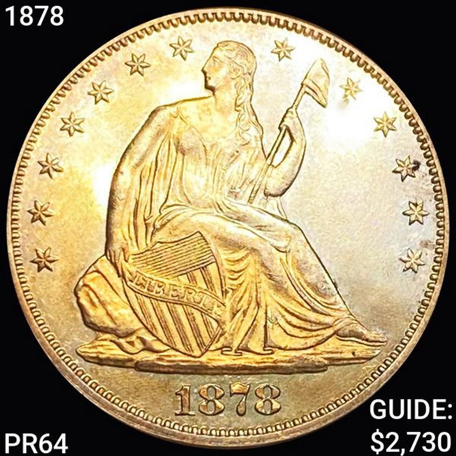 1878 Seated Liberty Half Dollar CHOICE PROOF (1 of 2)