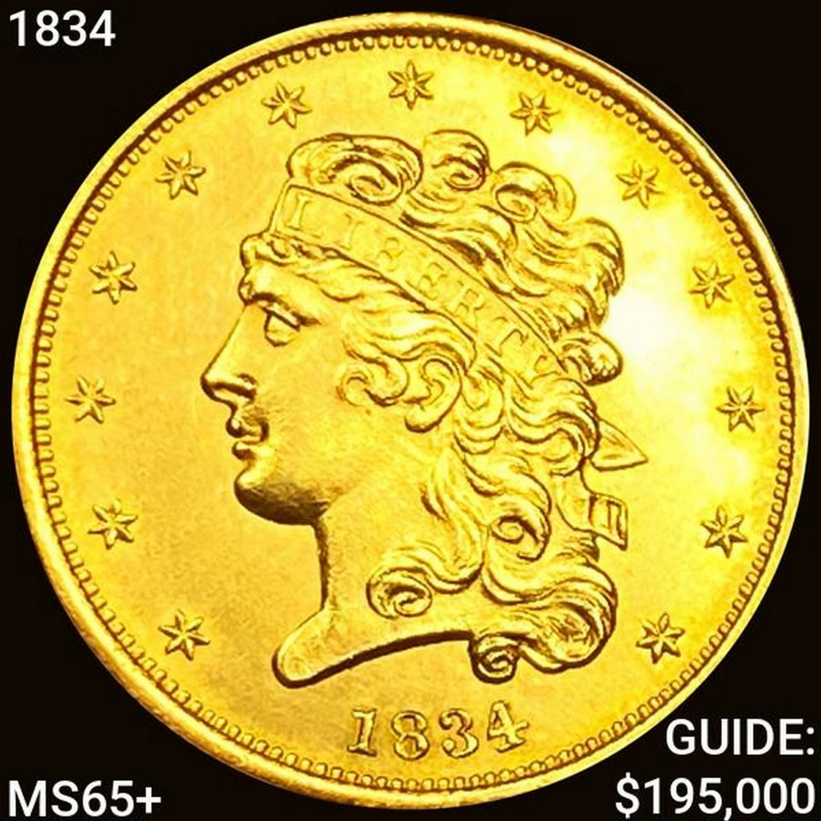 1834 $5 Gold Half Eagle GEM BU+ (1 of 2)
