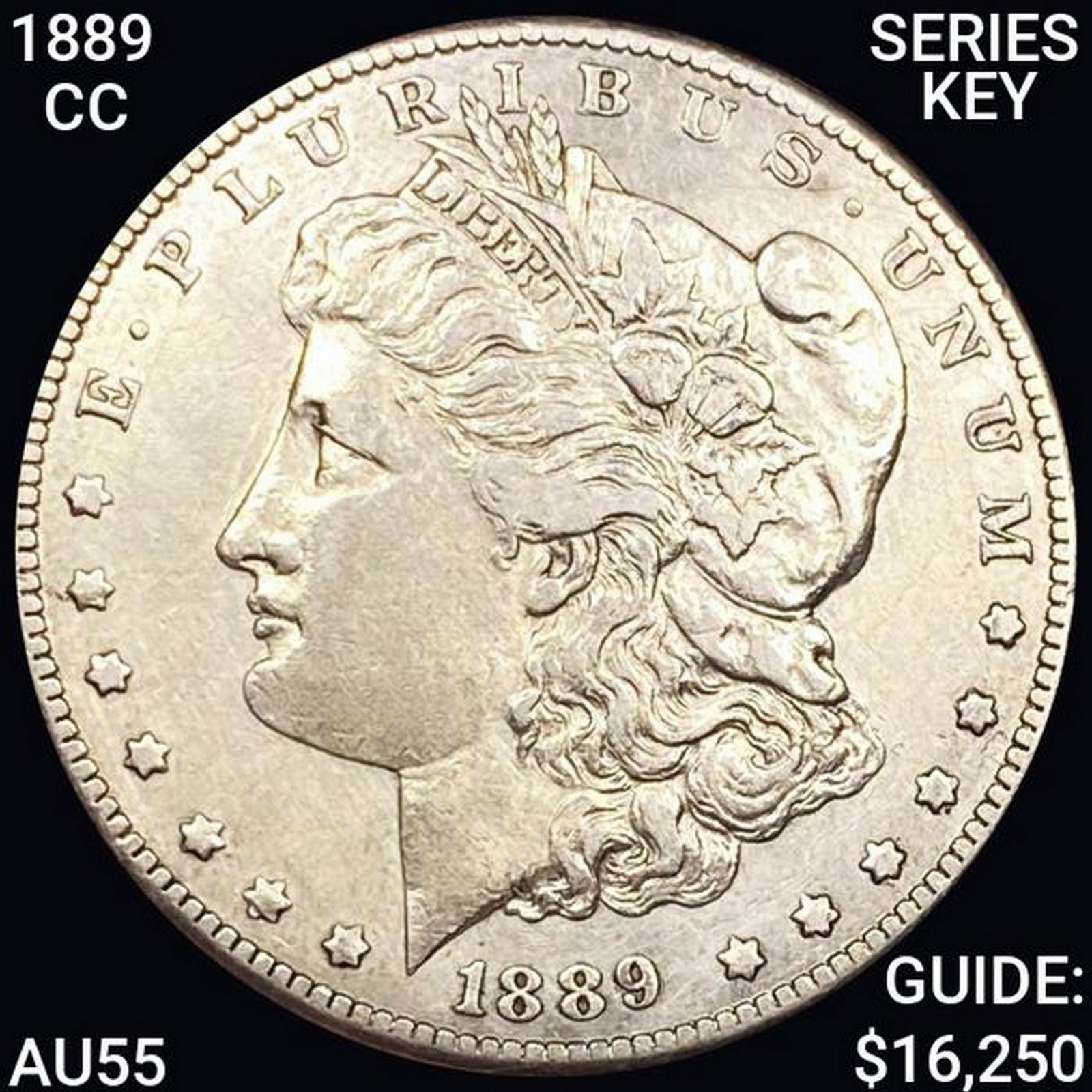 1889-CC KING CC Morgan SIlver Dollar CHOICE AU (1 of 2)