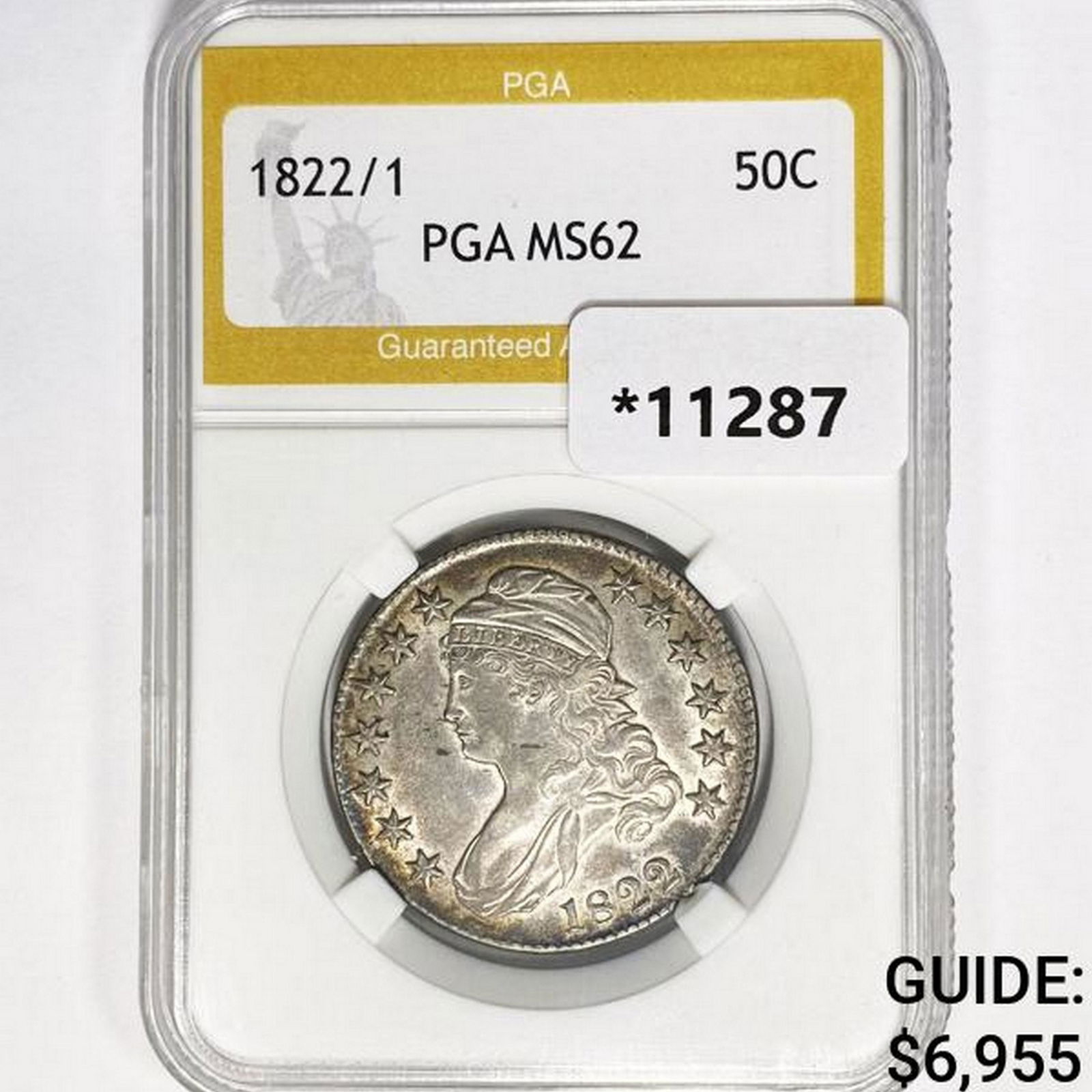 1822/1 Capped Bust Half Dollar PGA MS62 (1 of 2)