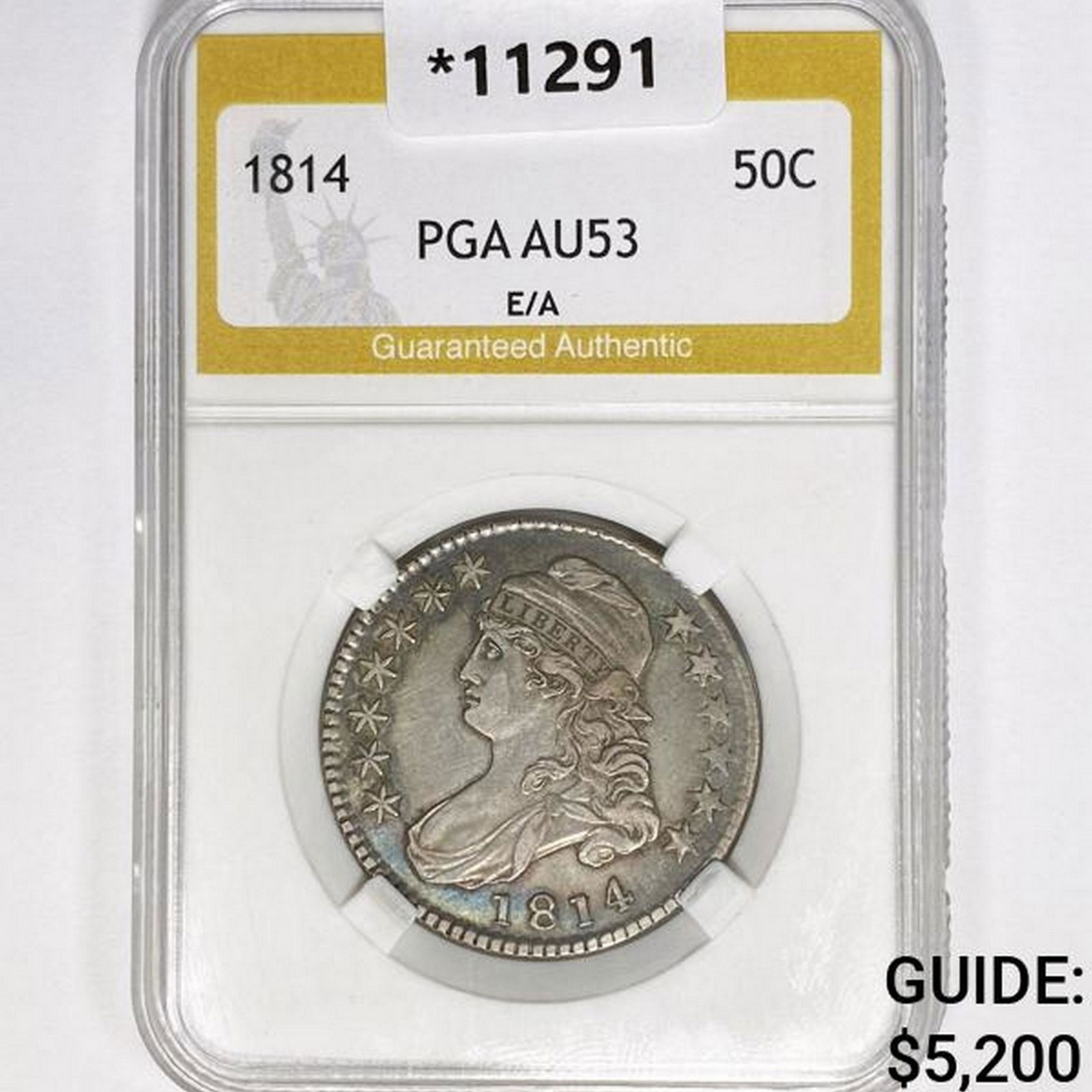1814 Capped Bust Half Dollar PGA AU53 E/A (1 of 2)