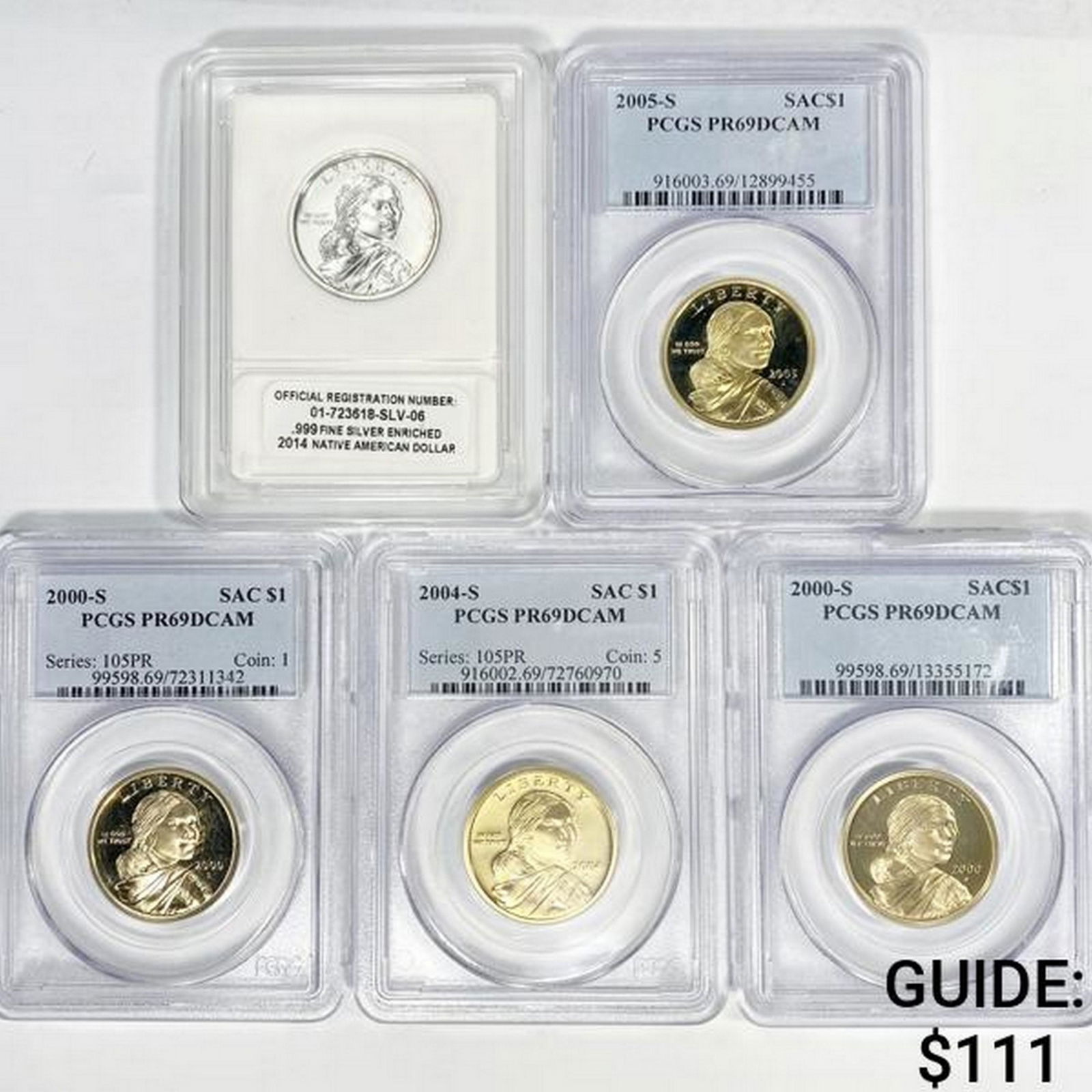 2000-2014 Set (5) Sacagawea Dollar PR (1 of 2)