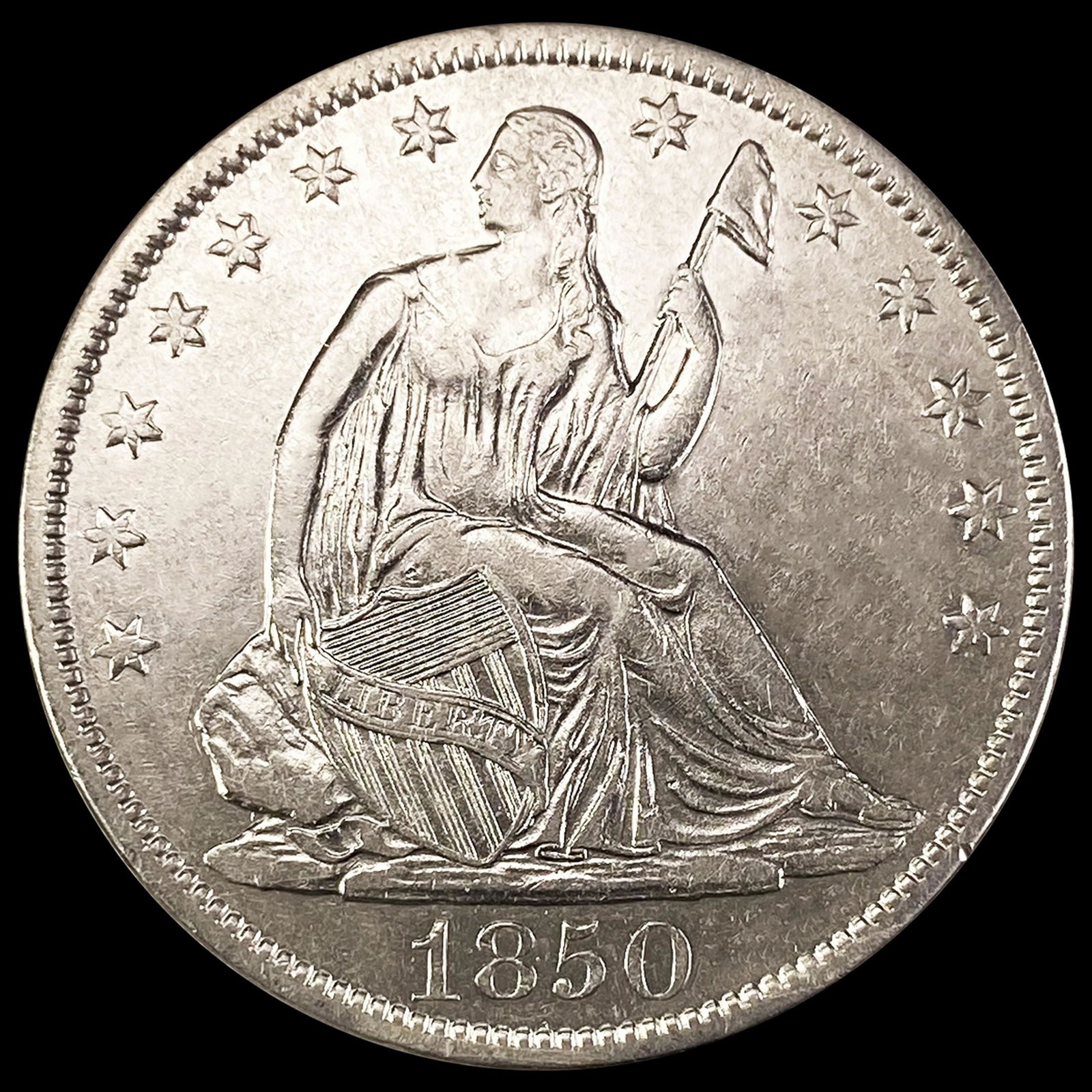 1850-O Seated Liberty Half Dollar UNCIRCULATED (1 of 2)