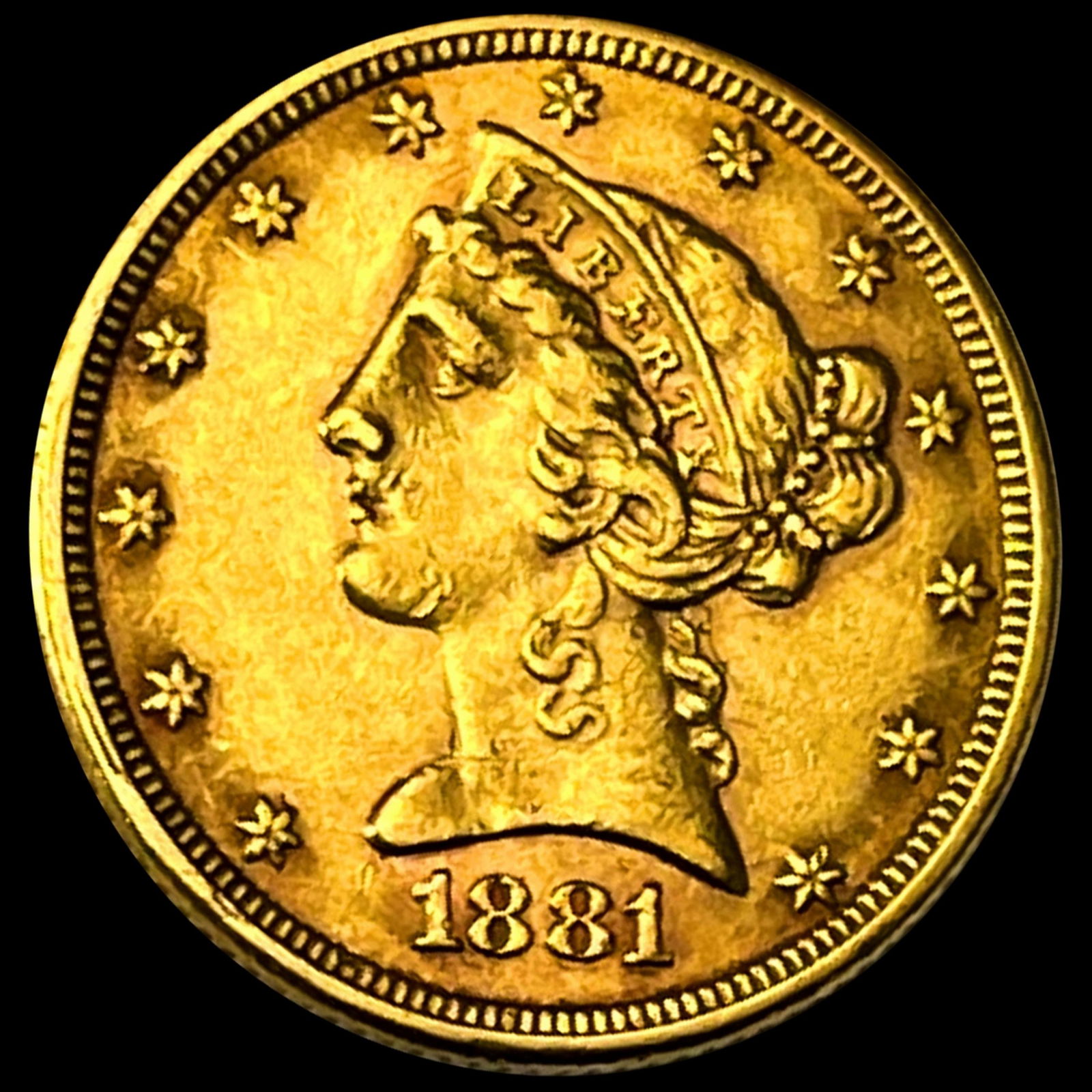 1881 $5 Gold Half Eagle UNCIRCULATED (1 of 2)