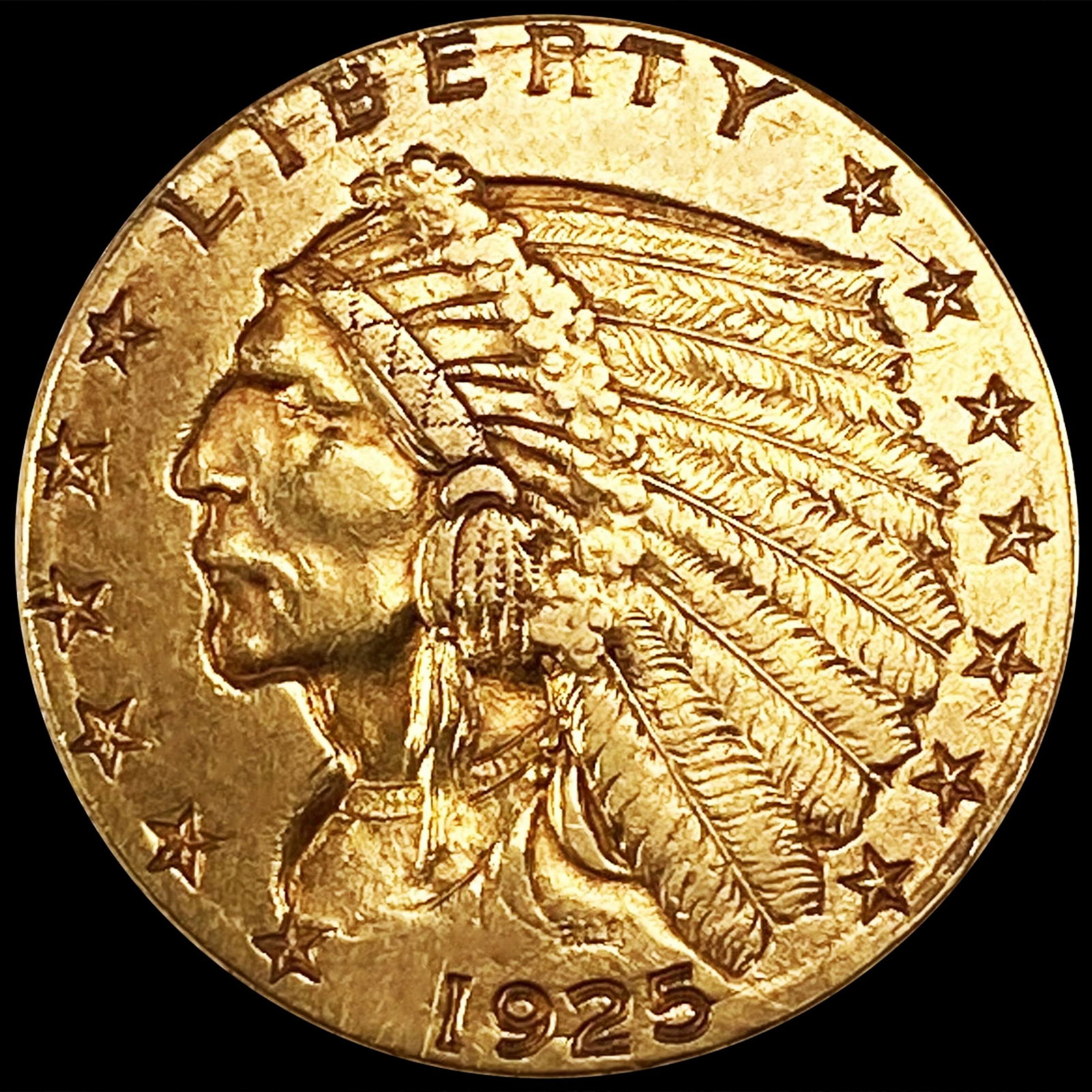 1925-D $2.50 Gold Quarter Eagle CLOSE UNC (1 of 2)