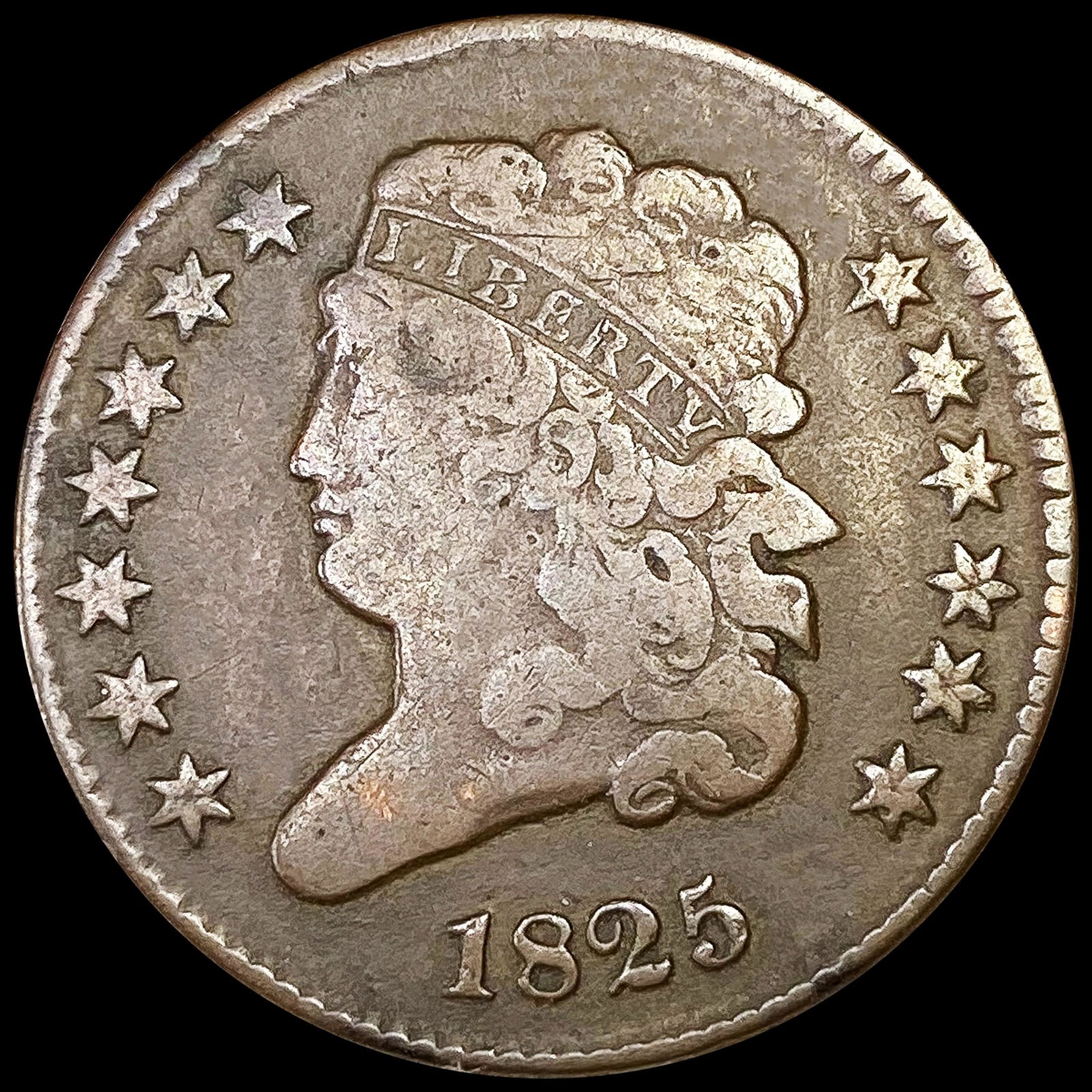 1825 Classic Head Half Cent NICELY CIRCULATED (1 of 2)