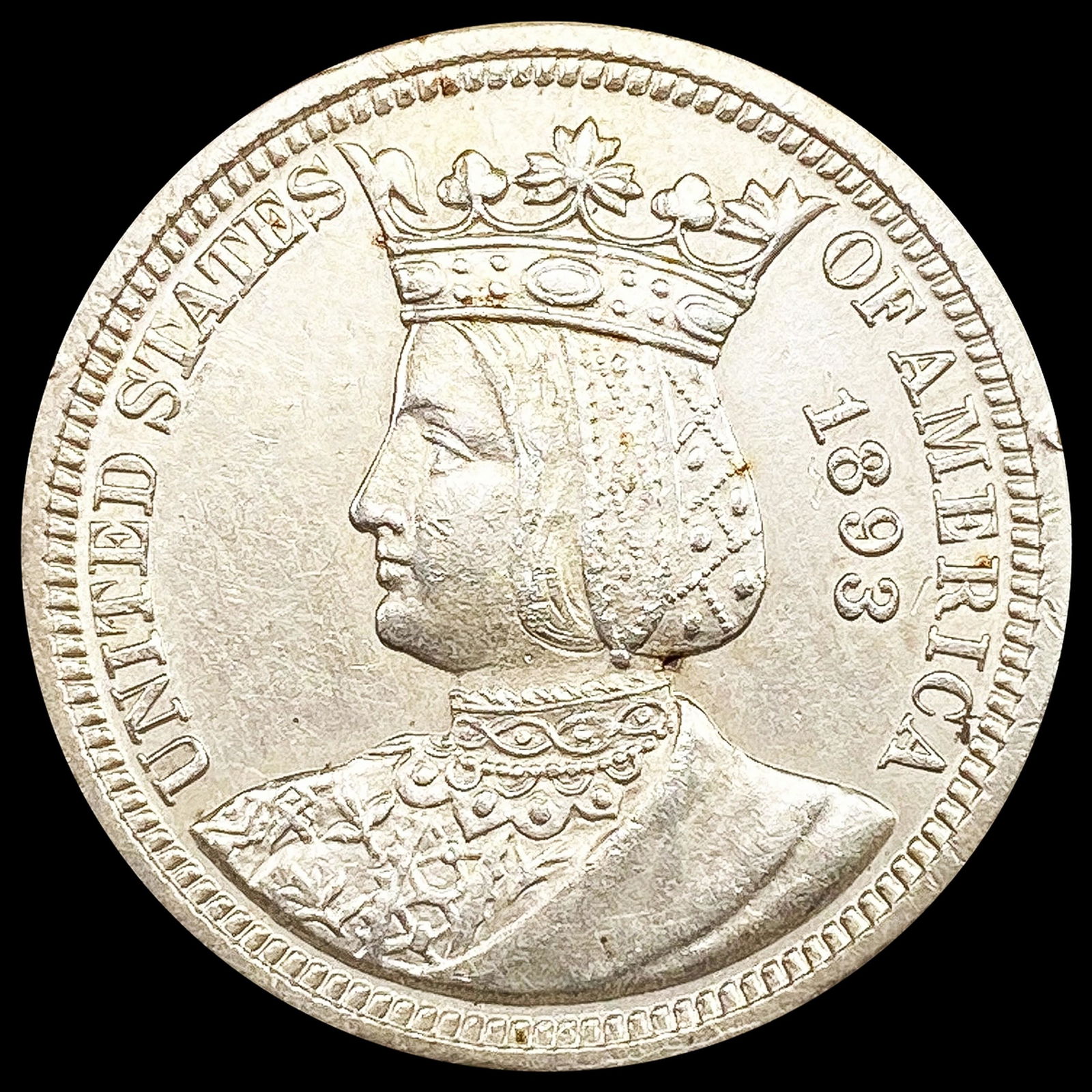 1893 Isabella Silver Quarter UNCIRCULATED (1 of 2)