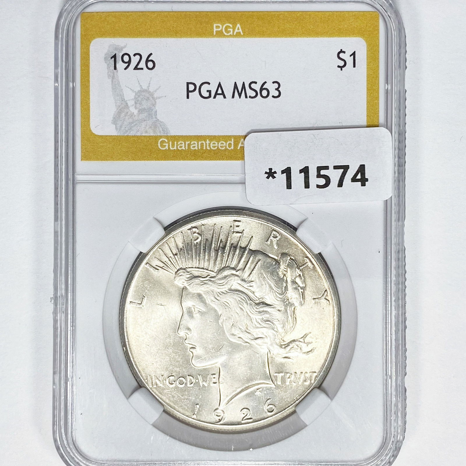 1926 Silver Peace Dollar PGA MS63 (1 of 2)