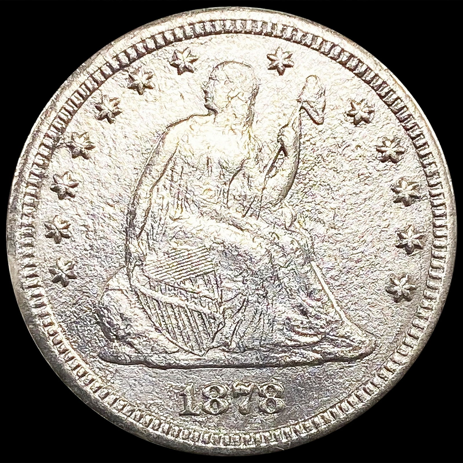 1878-CC Seated Liberty Quarter ABOUT UNCIRCULATED (1 of 2)