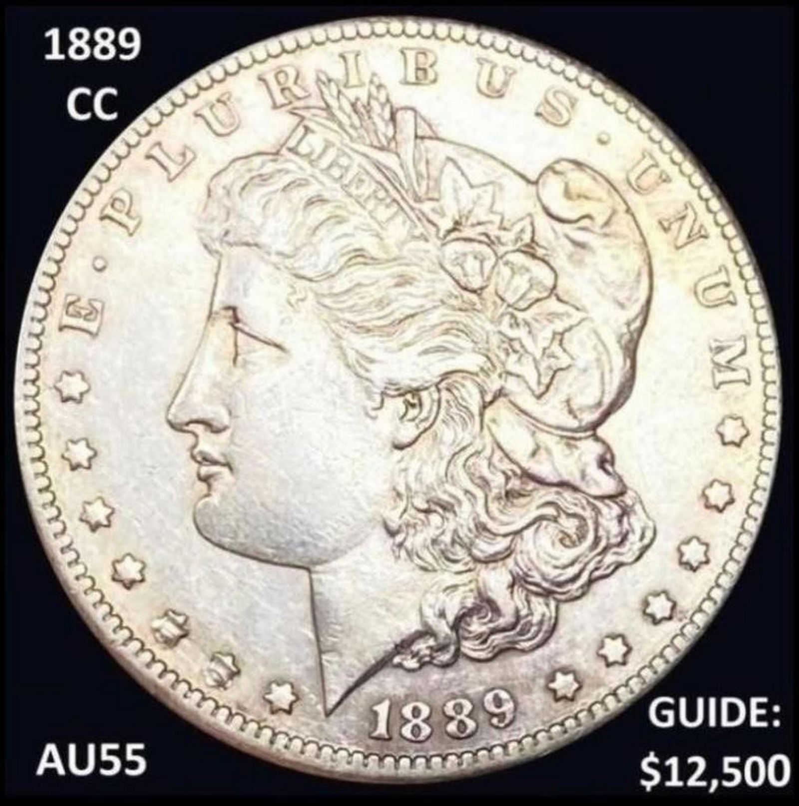 1889-CC Morgan Silver Dollar CHOICE AU KING CC (1 of 2)