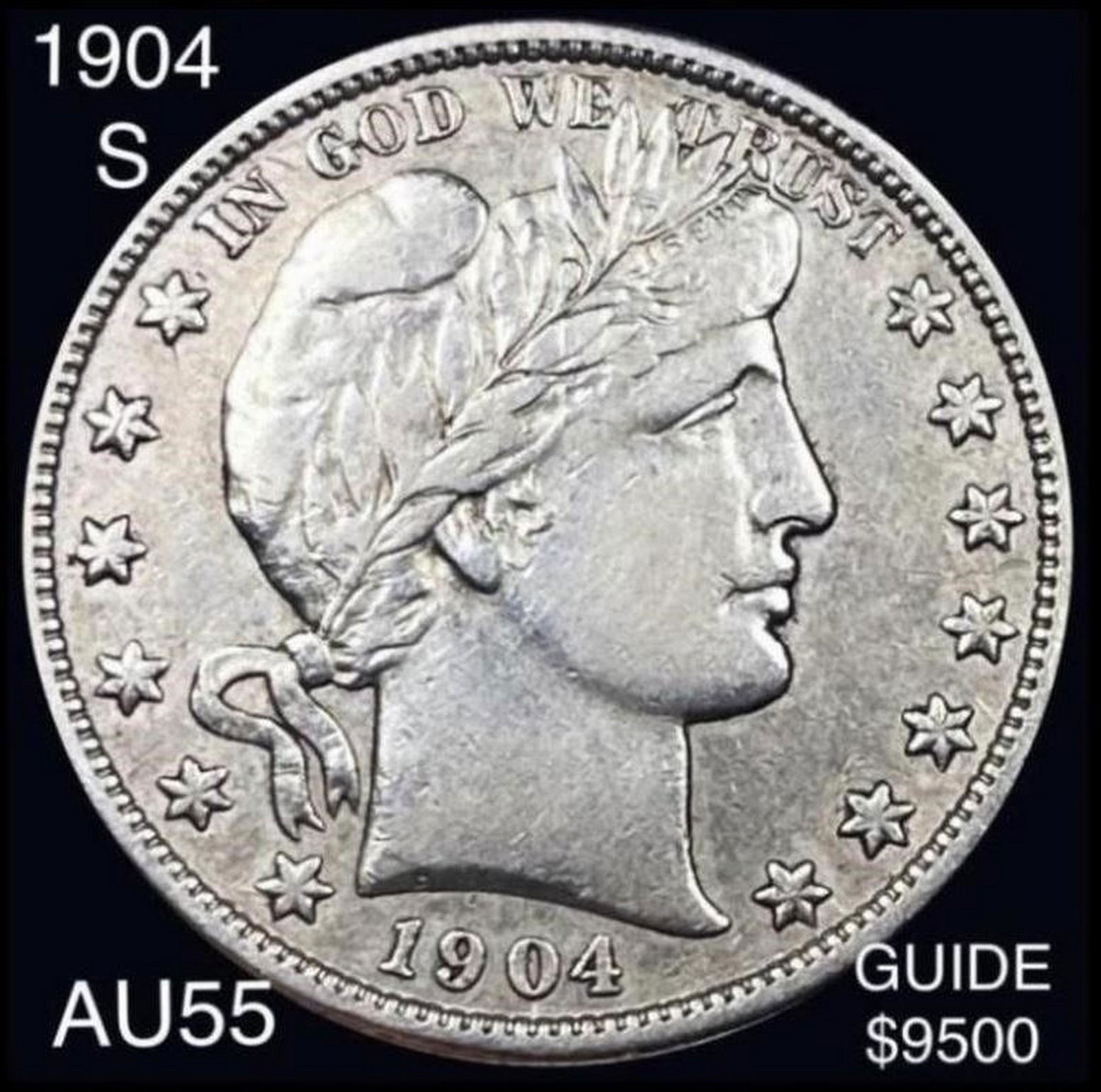 1904-S Barber Half Dollar CHOICE AU (1 of 2)