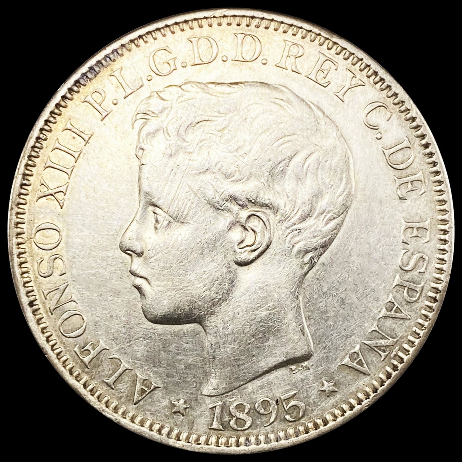 1895 Puerto Rico Silver 1 Pesos UNCIRCULATED (1 of 2)