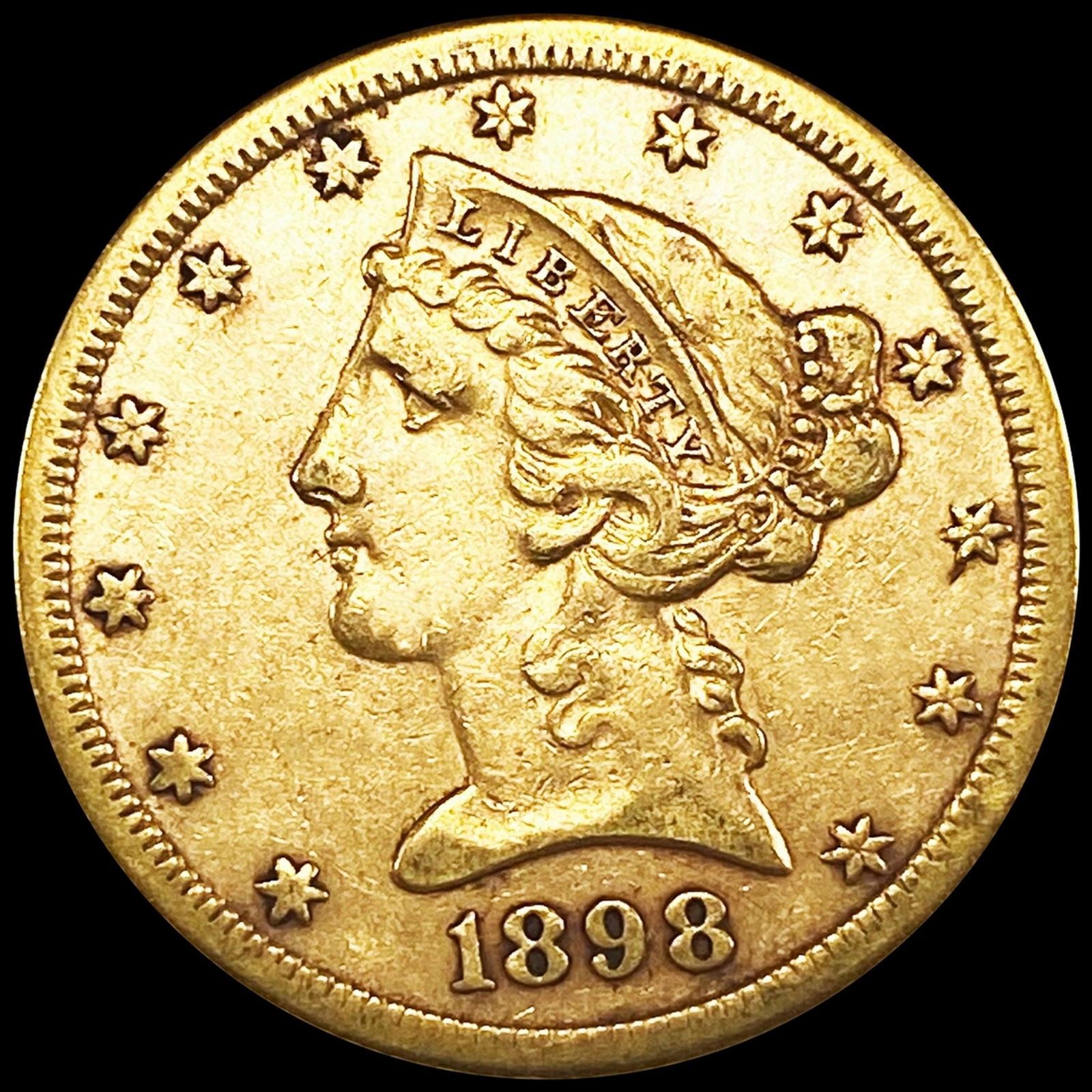 1898-S $5 Gold Half Eagle ABOUT UNCIRCULATED (1 of 2)