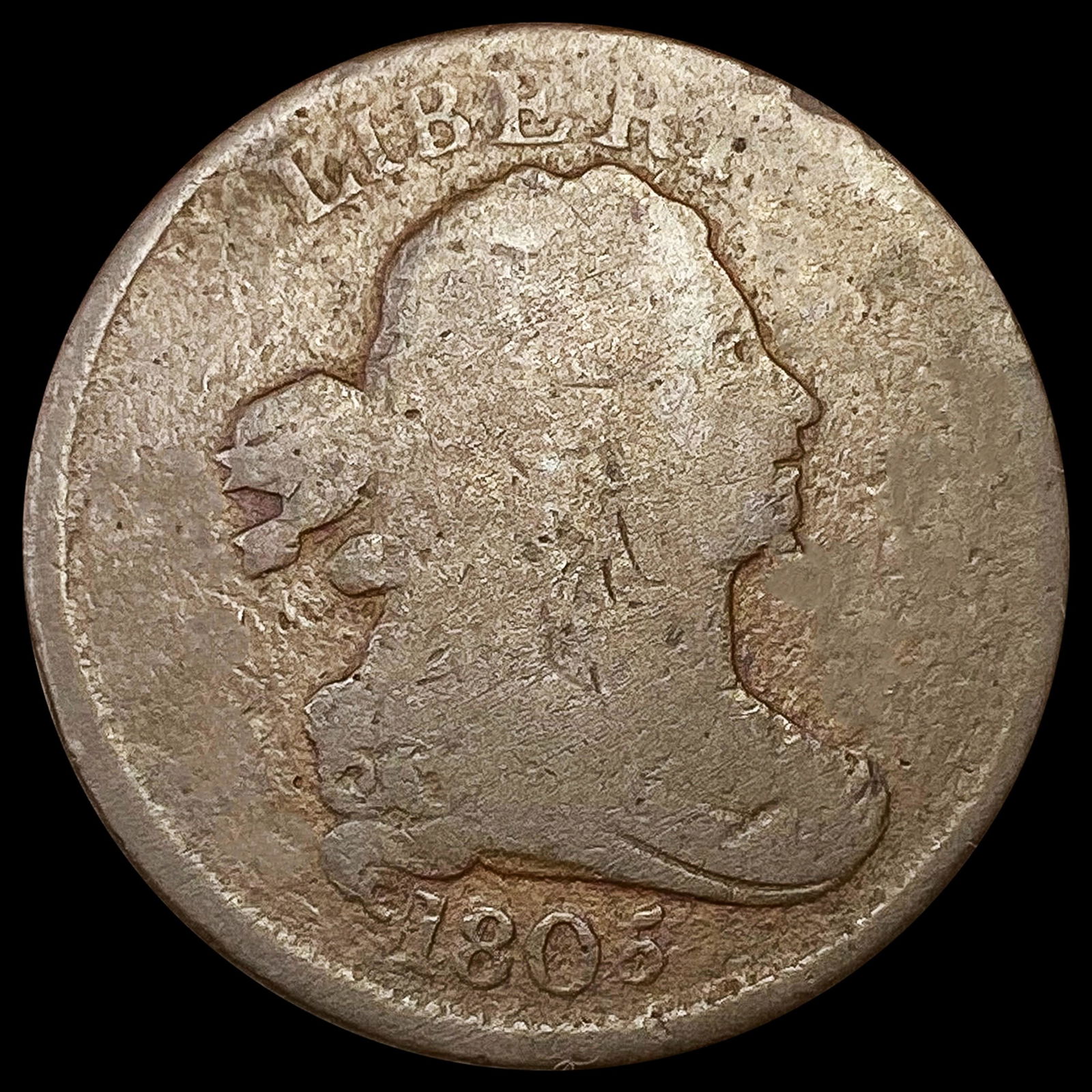1805 Draped Bust Half Cent NICELY CIRCULATED (1 of 2)