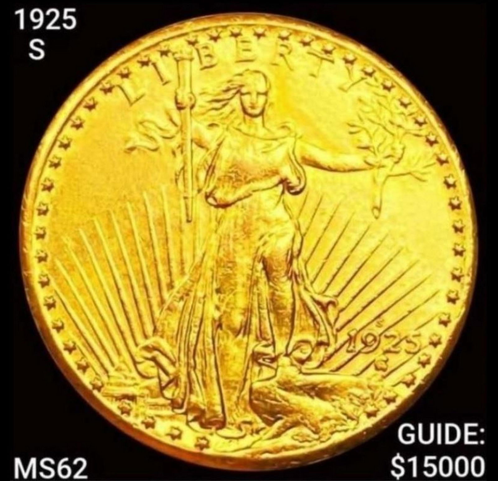 1925-S $20 Gold Double Eagle UNCIRCULATED (1 of 2)