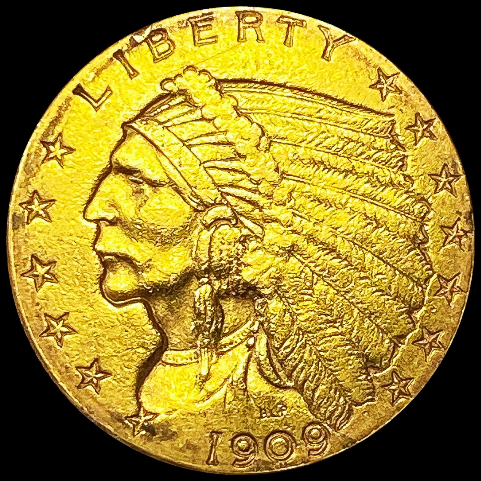 1909 $2.50 Gold Quarter Eagle UNCIRCULATED (1 of 2)