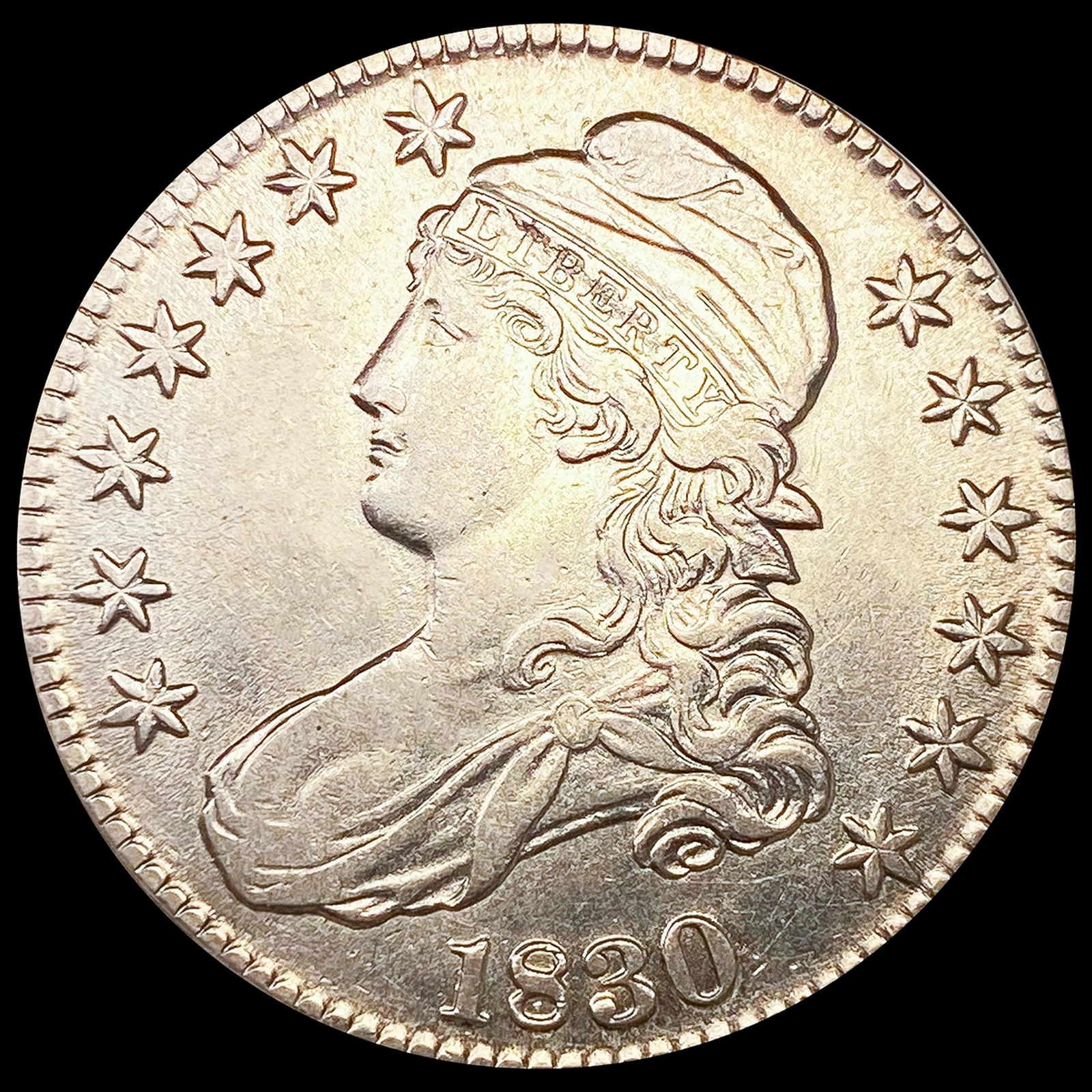 1830 Capped Bust Half Dollar CLOSELY UNCIRCULATED (1 of 2)