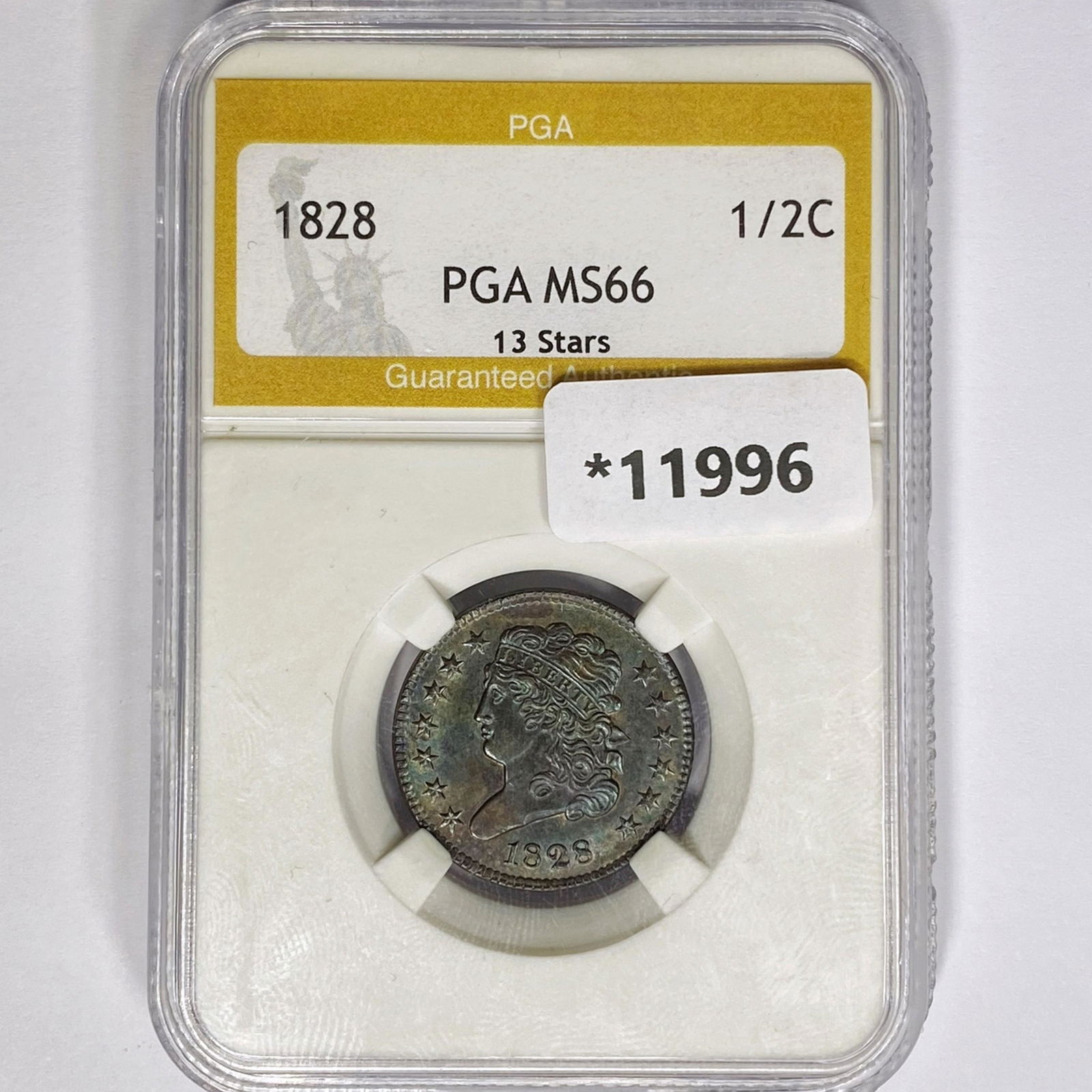 1828 Classic Head Half Cent PGA MS66 13 Stars (1 of 2)