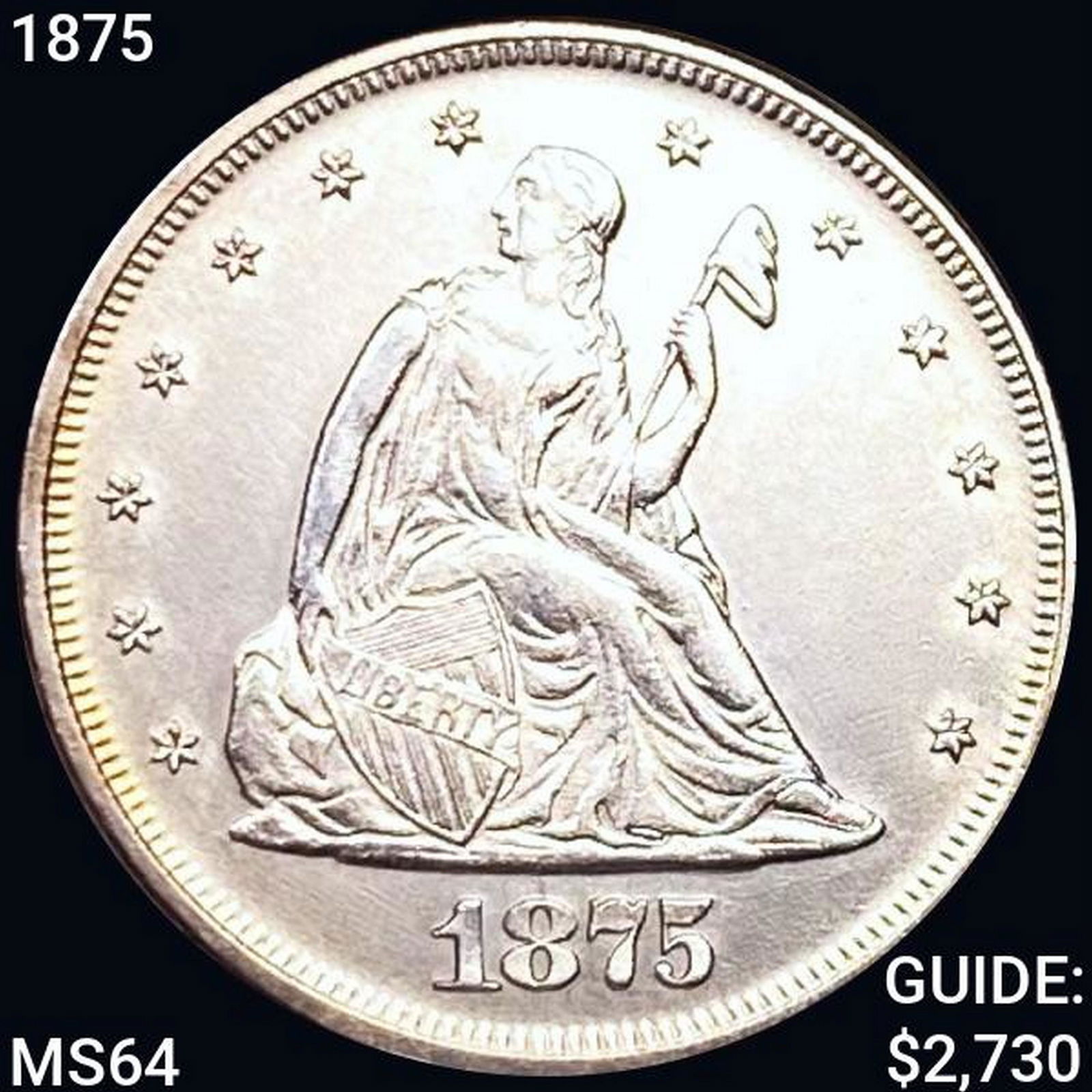 1875 Seated Liberty Twenty Cent Piece CHOICE BU (1 of 2)