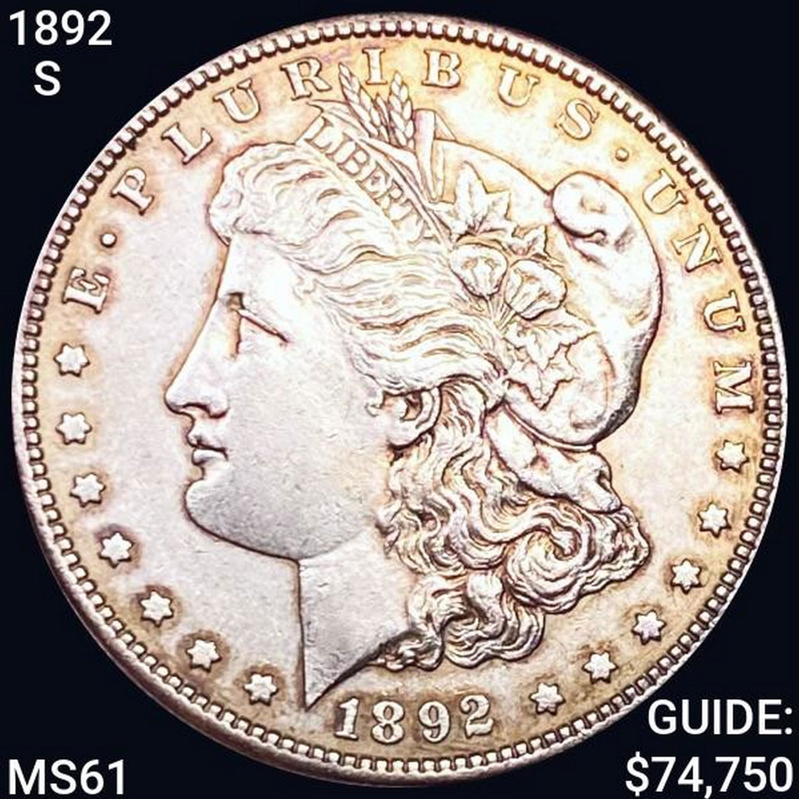 1892-S Morgan Silver Dollar UNCIRCULATED (1 of 2)