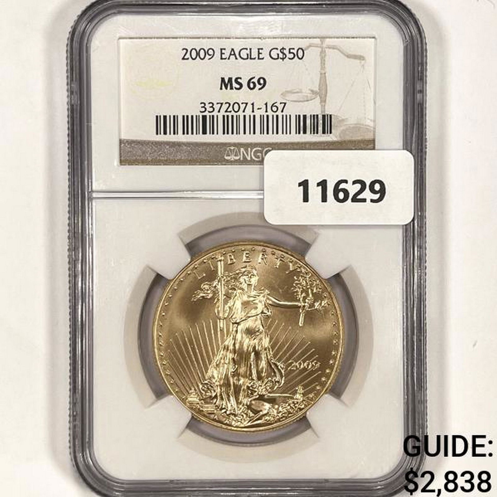 2009 $50 1oz American Gold Eagle NGC MS69 (1 of 2)