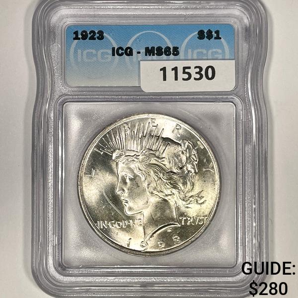 1923 Silver Peace Dollar ICG MS65 (1 of 2)