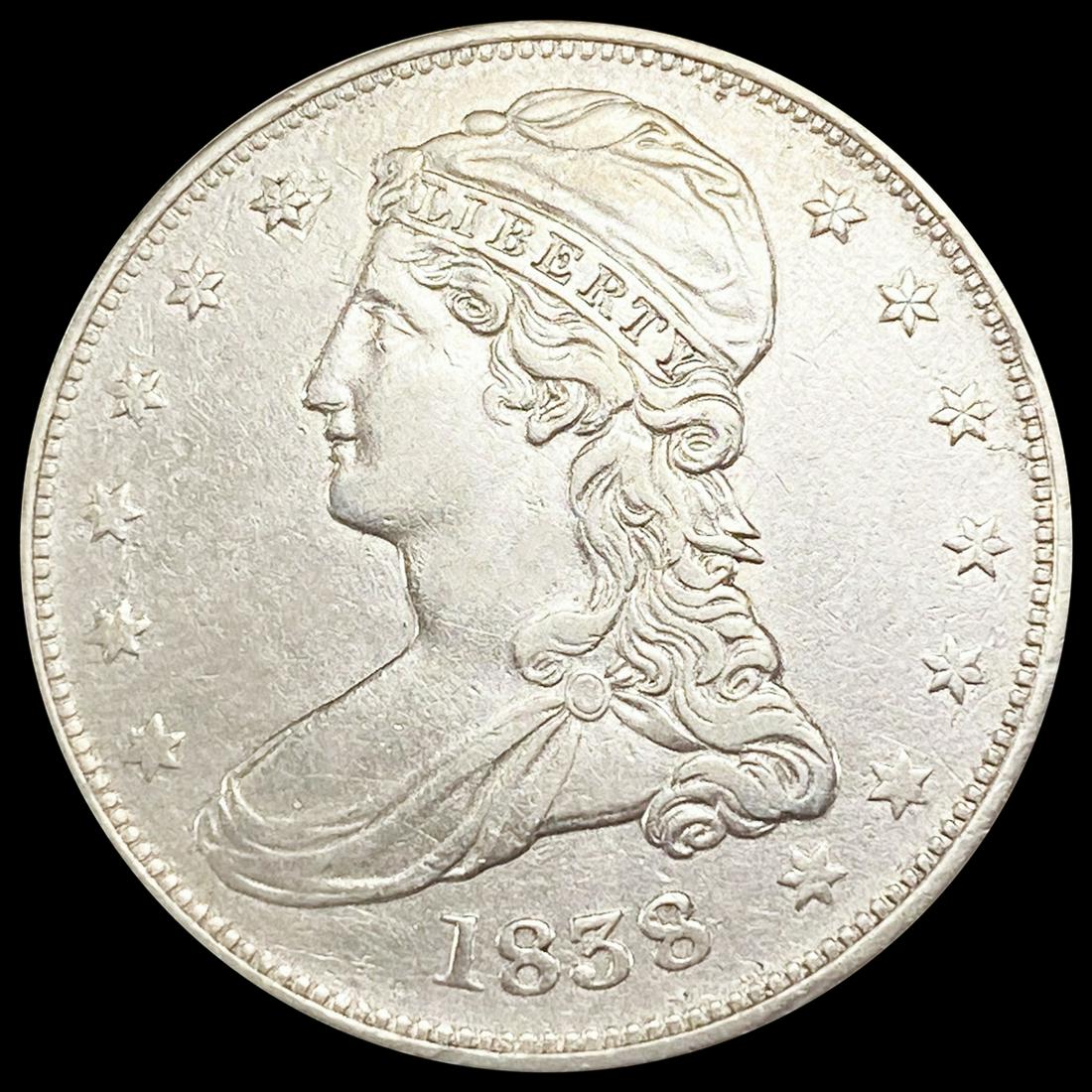 1838 Capped Bust Half Dollar CLOSELY UNCIRCULATED (1 of 2)