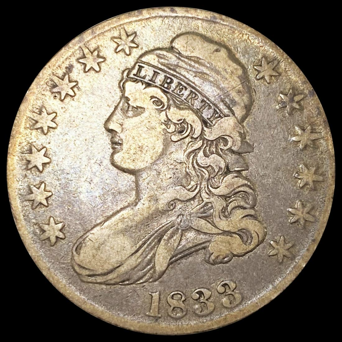 1833 Capped Bust Half Dollar NICELY CIRCULATED (1 of 2)
