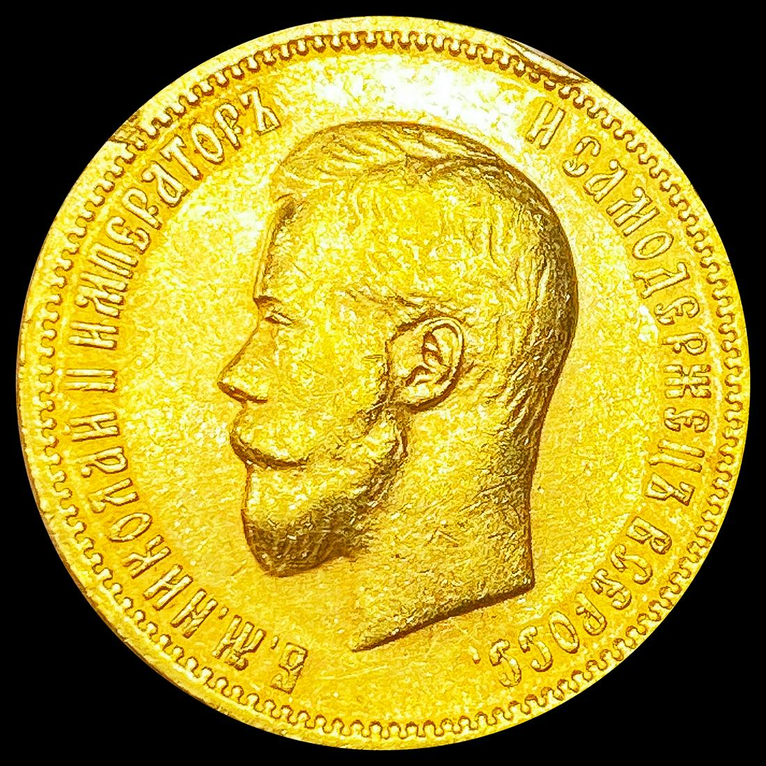 1901 Russia Gold .2489agw 10 Roubles CHOICE BU (1 of 2)