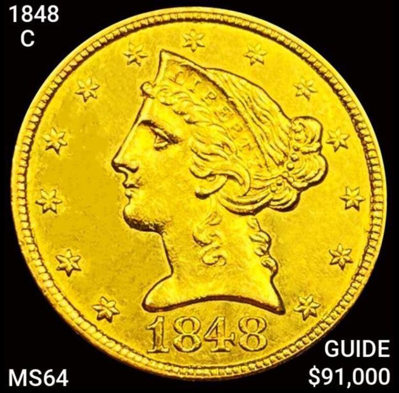 1848-C $5 Gold Half Eagle CHOICE BU (1 of 2)