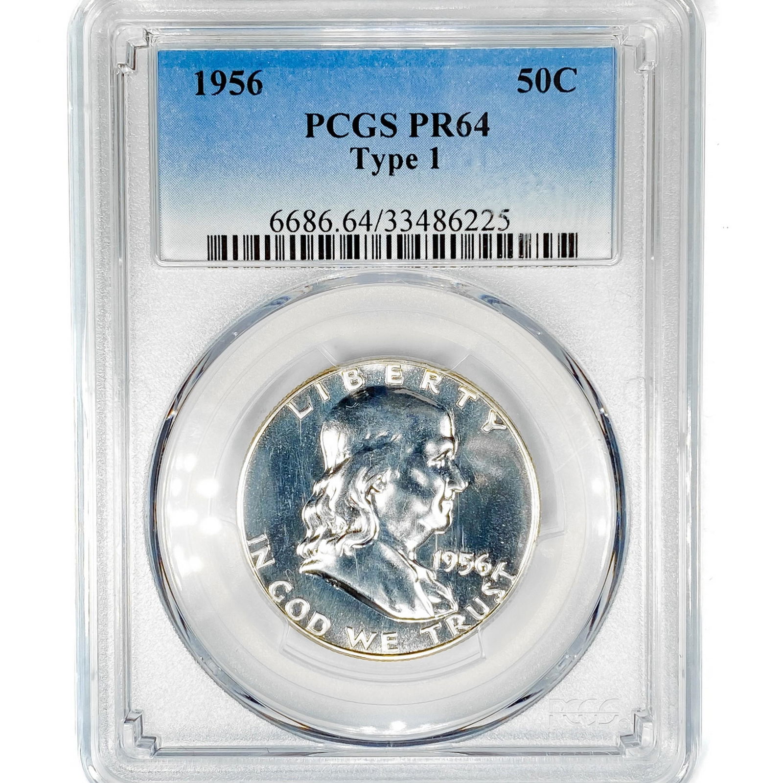 1956 Franklin Half Dollar PCGS PR64 Type 1 (1 of 2)
