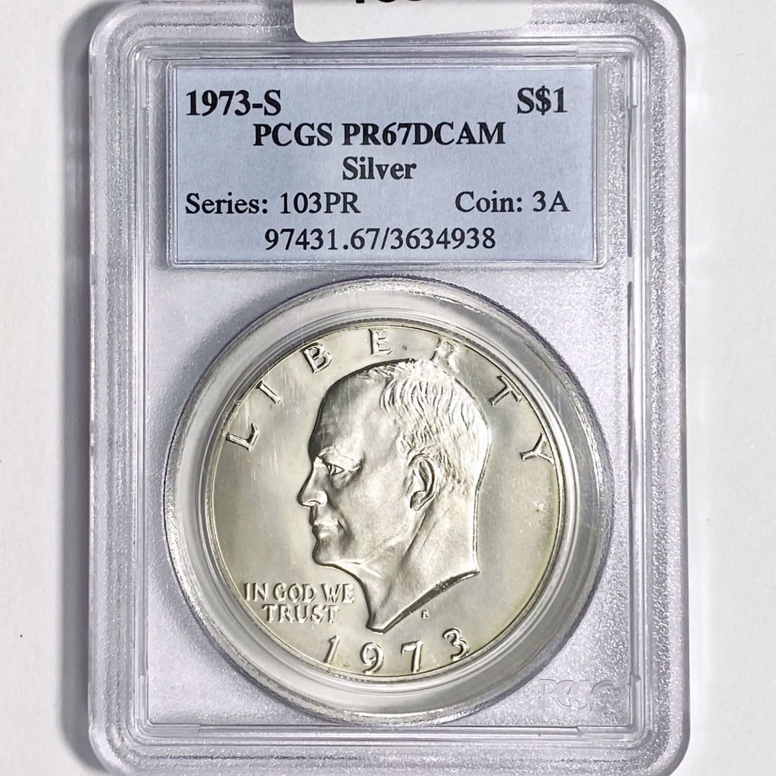 1973-S Eisenhower Silver Dollar PCGS PR67 DCAM (1 of 2)