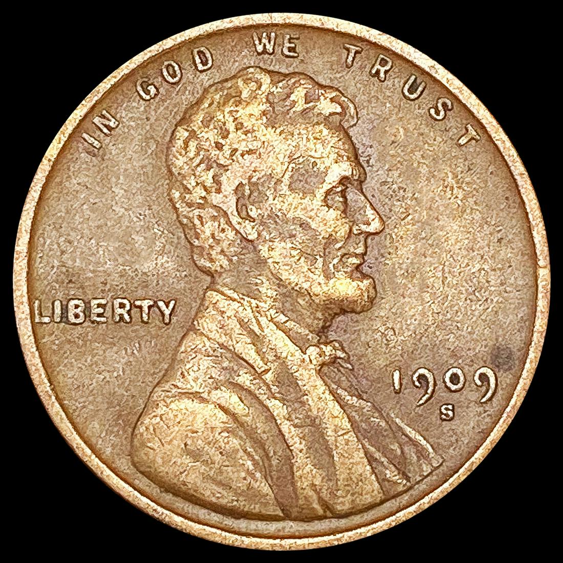 1909-S Wheat Cent CLOSELY UNCIRCULATED (1 of 2)