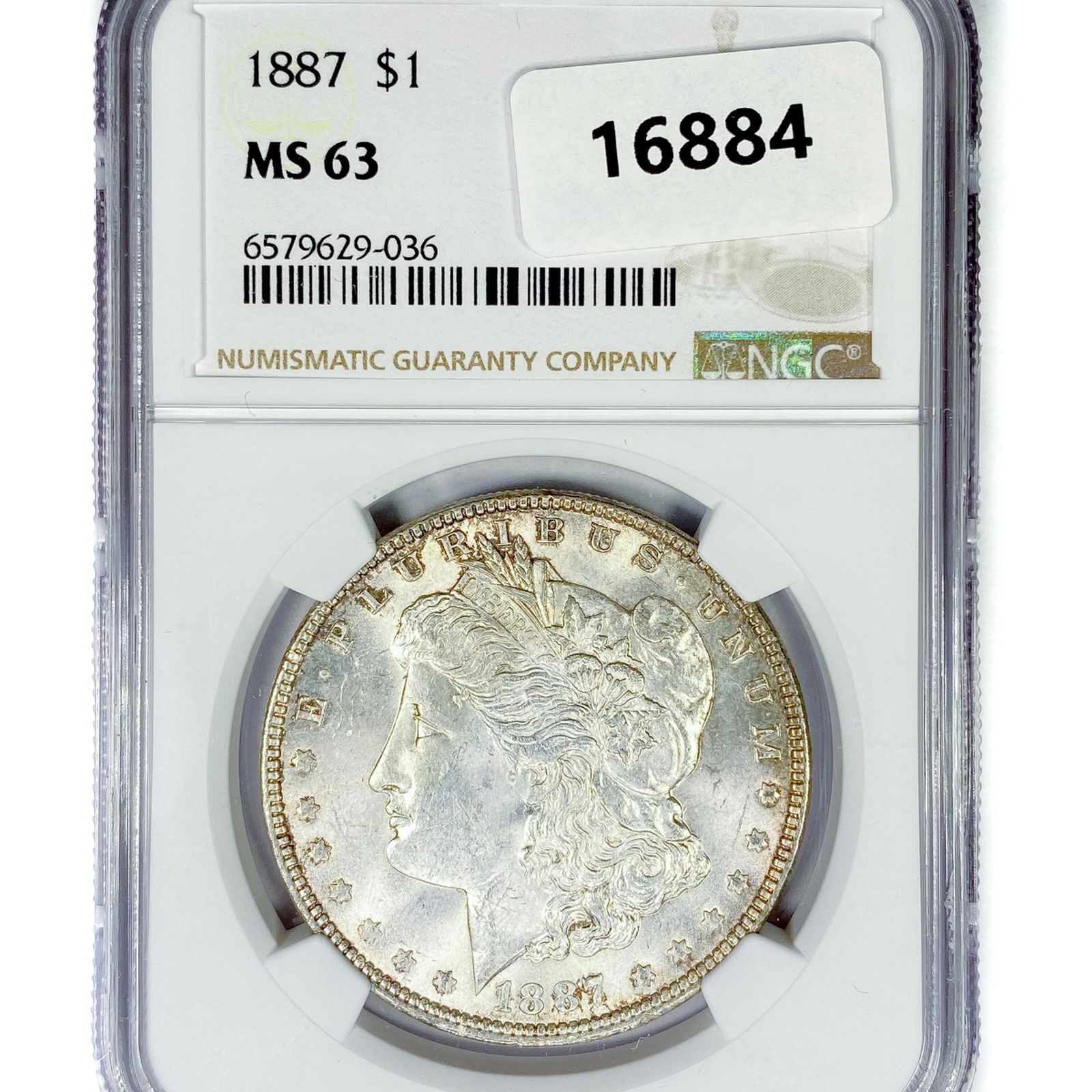 1887 Morgan Silver Dollar NGC MS63 (1 of 2)