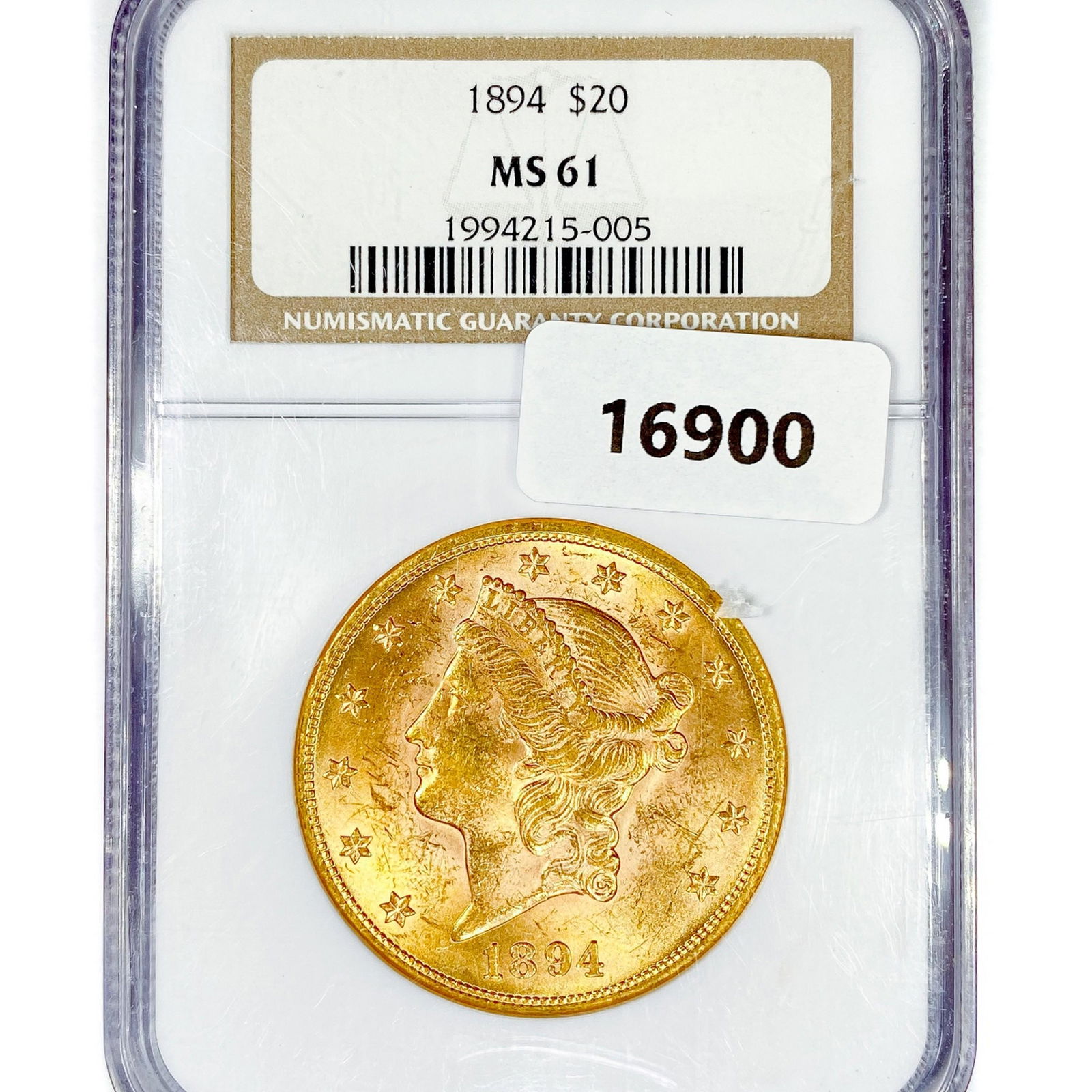 1894 $20 Gold Double Eagle NGC MS61 (1 of 2)