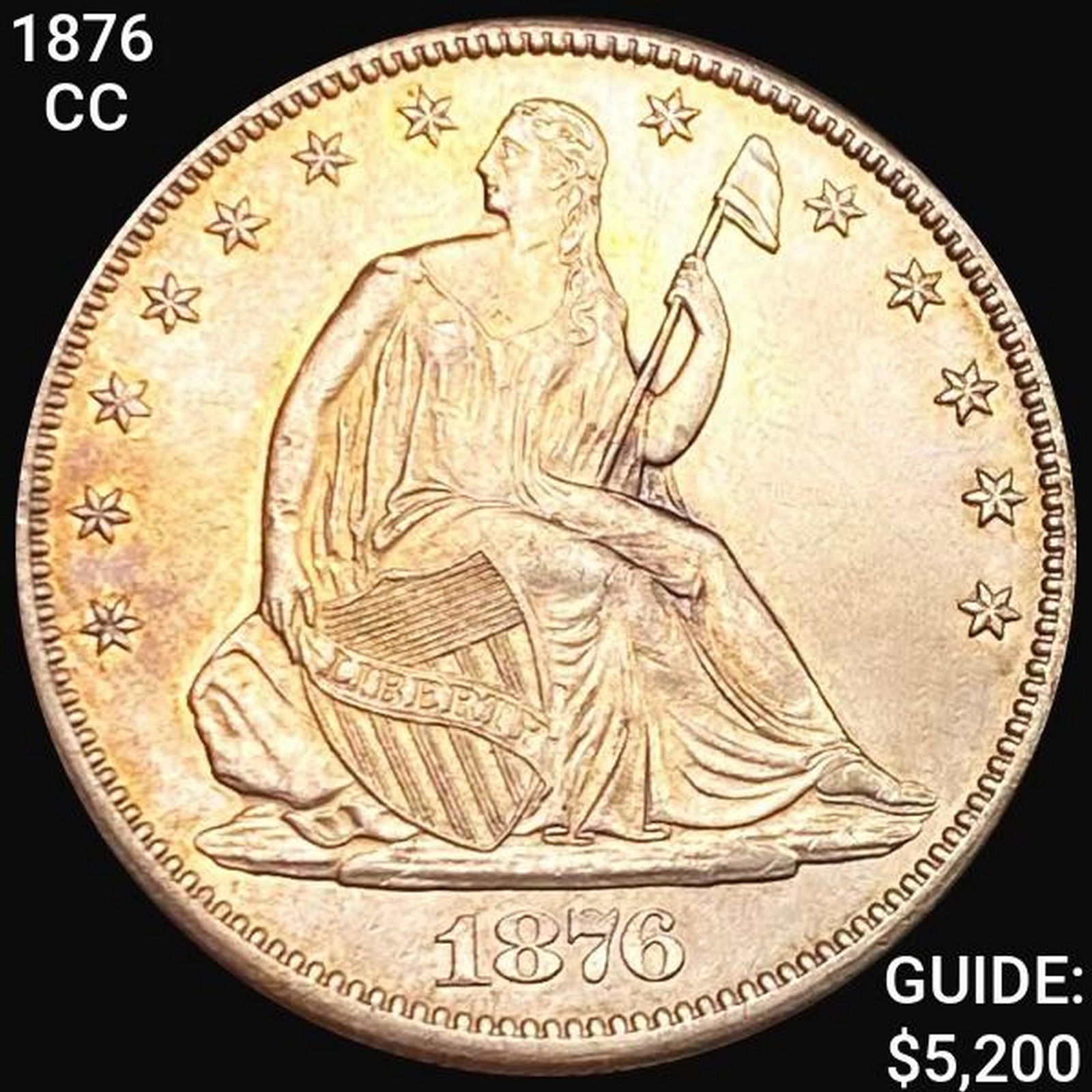 1876-CC Seated Liberty Half Dollar UNC (1 of 2)