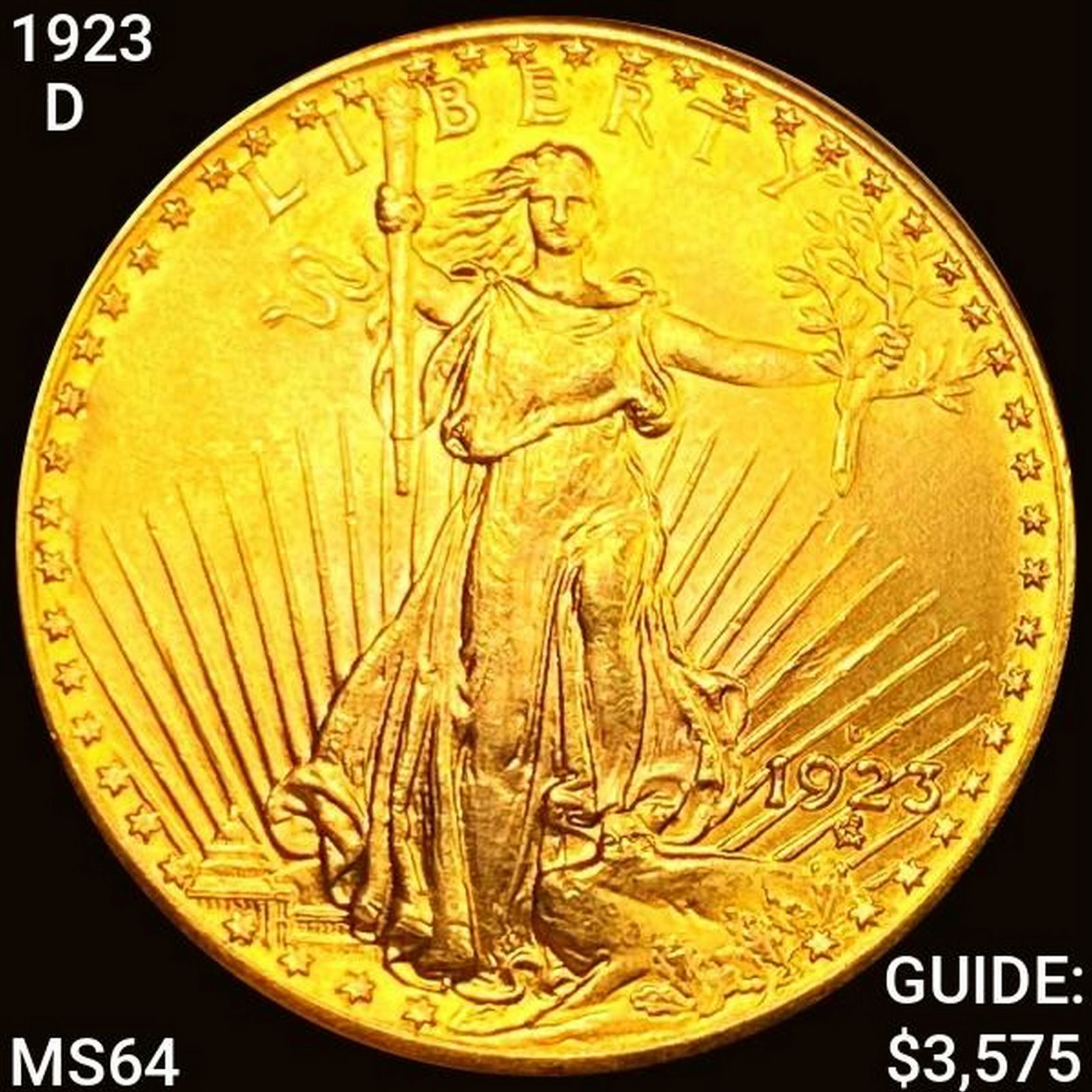 1923-D $20 Gold Double Eagle CHOICE BU (1 of 2)