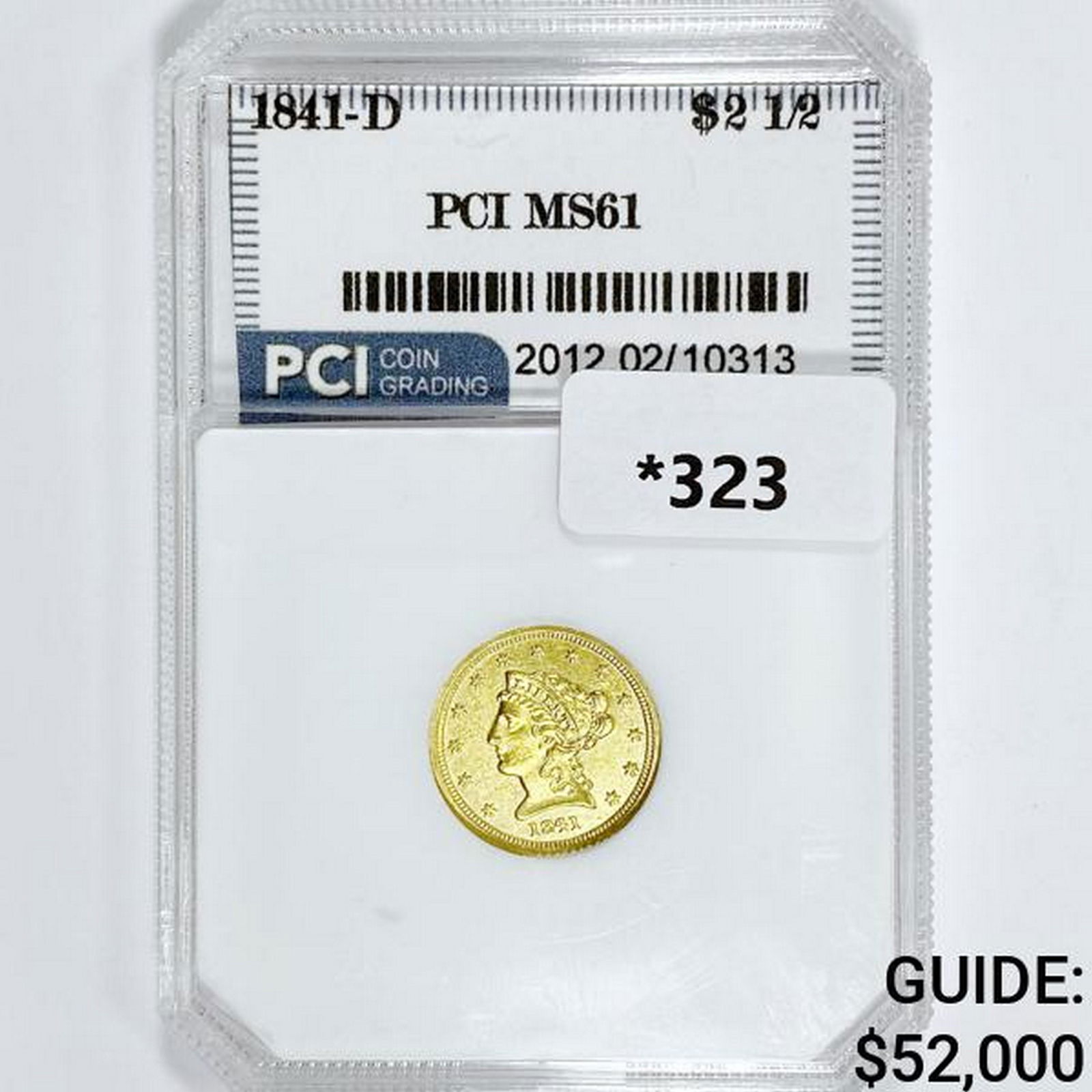 1841-D $2.50 Gold Quarter Eagle PCI MS61 (1 of 2)