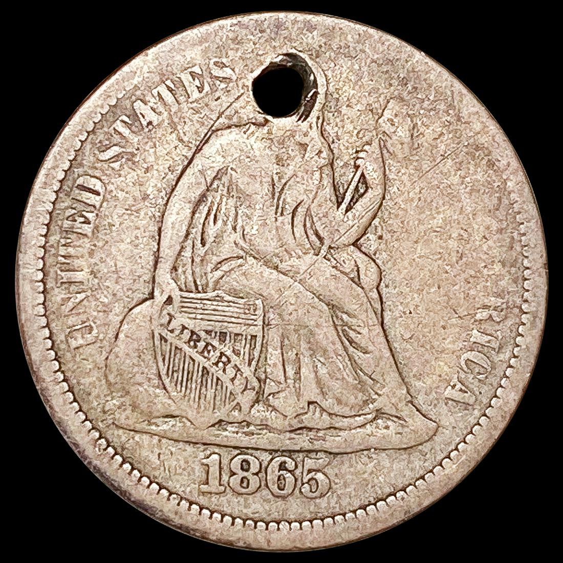 1865 Seated Liberty Dime NICELY CIRCULATED (1 of 2)
