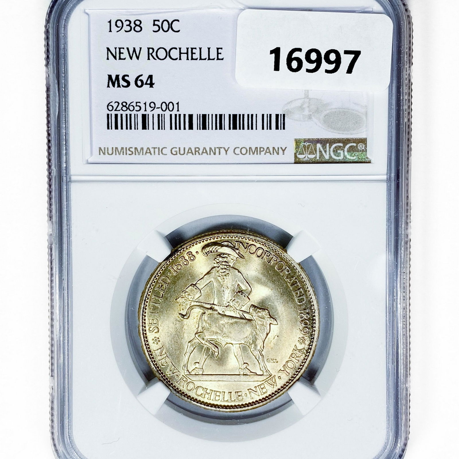 1938 New Rochelle Half Dollar NGC MS64 (1 of 2)