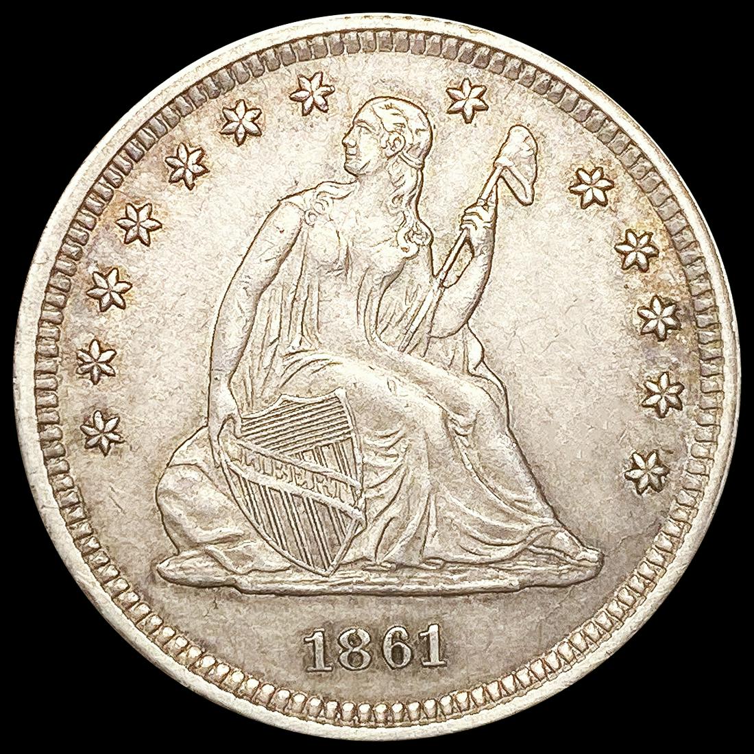1861 Seated Liberty Quarter CLOSELY UNCIRCULATED (1 of 2)