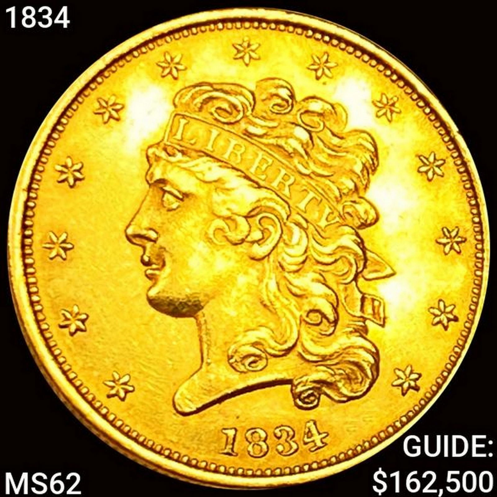1834 $5 Gold Half Eagle UNCIRCULATED (1 of 2)