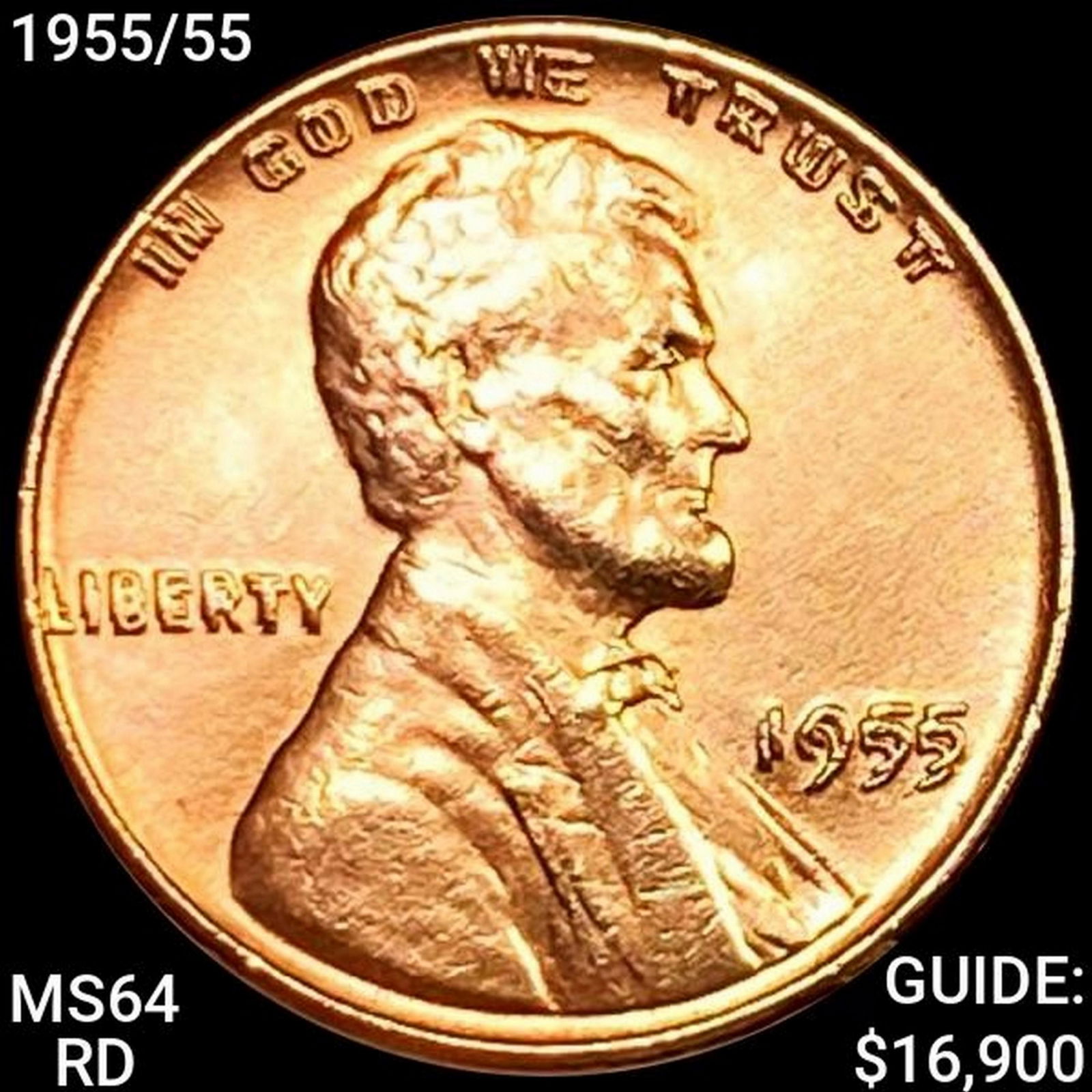 1955/55 DDO Lincoln Wheat Cent CHOICE BU RD (1 of 2)