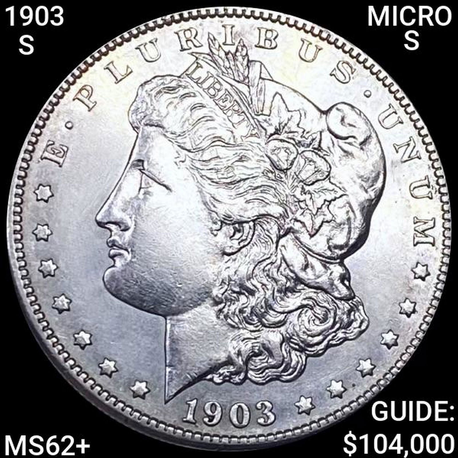 1903-S MICRO S Morgan Silver Dollar UNC + (1 of 2)