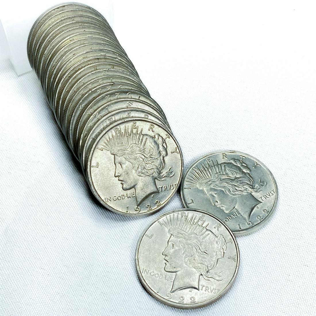 1922-D Peace Dollar Roll BU (1 of 4)