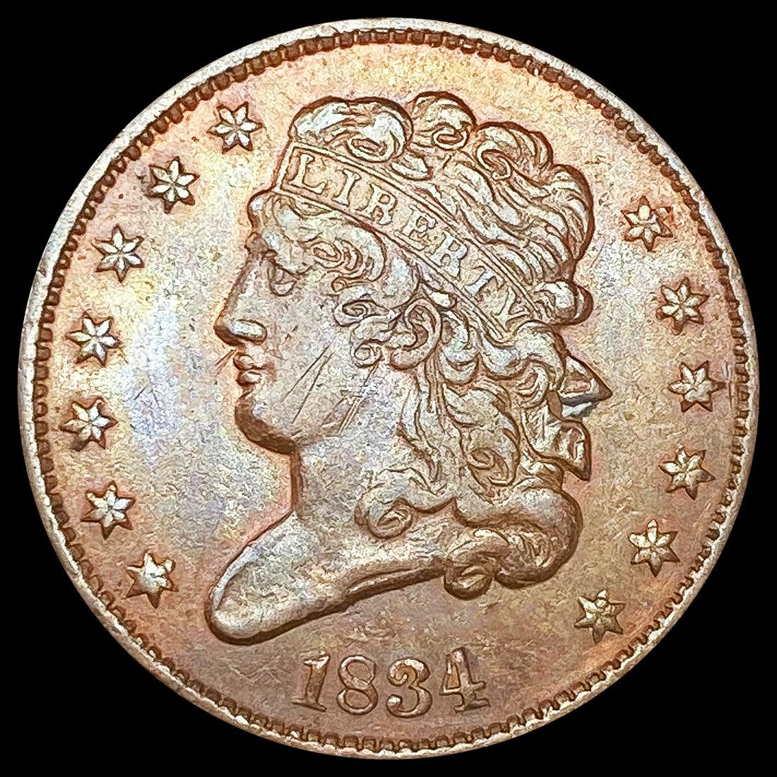 1834 Classic Head Half Cent CLOSELY UNCIRCULATED (1 of 2)