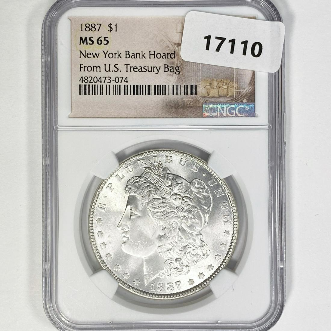 1887 Morgan Silver Dollar NGC MS65 NY Bank Hoard (1 of 2)