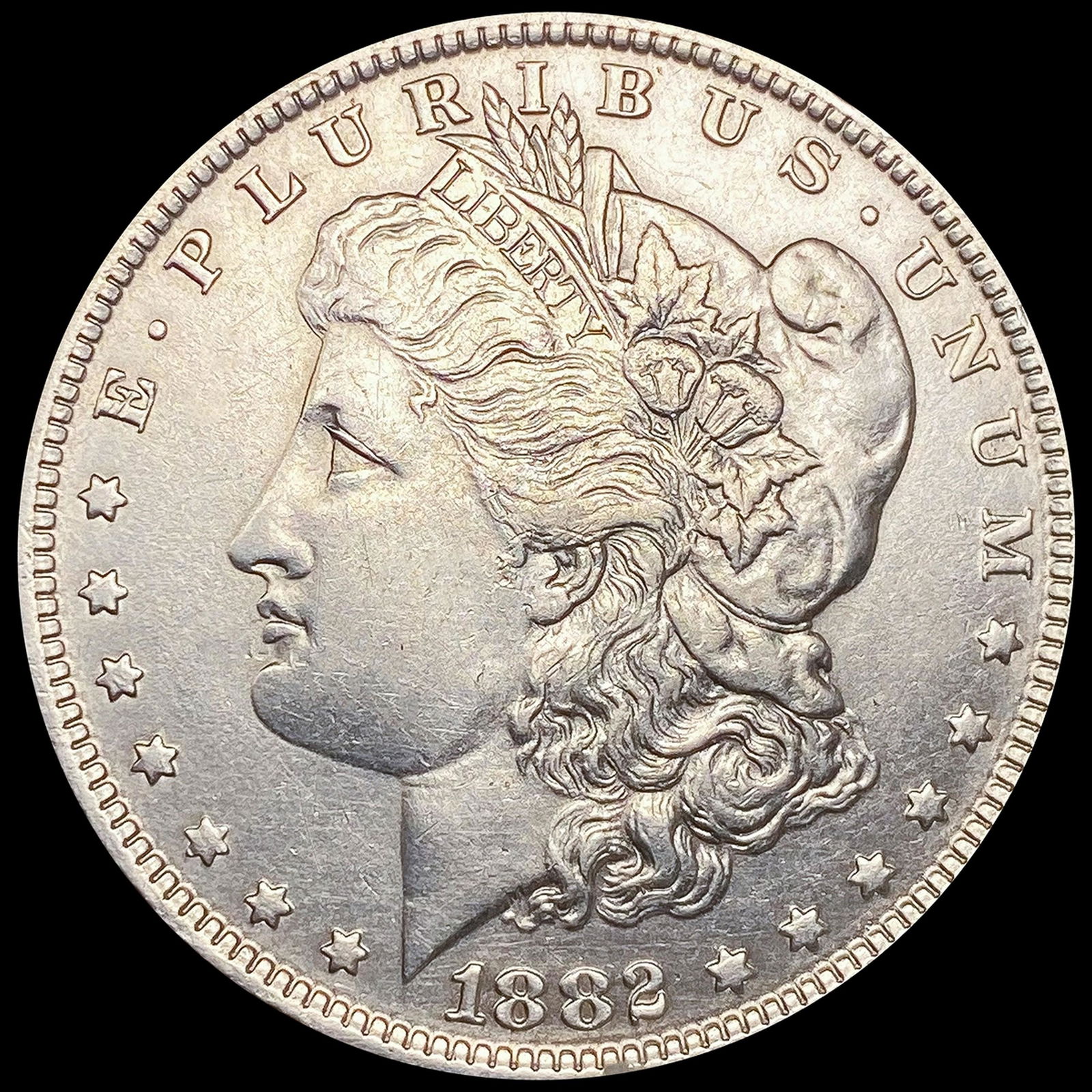 1882-O/S Morgan Silver Dollar CLOSE UNC (1 of 2)